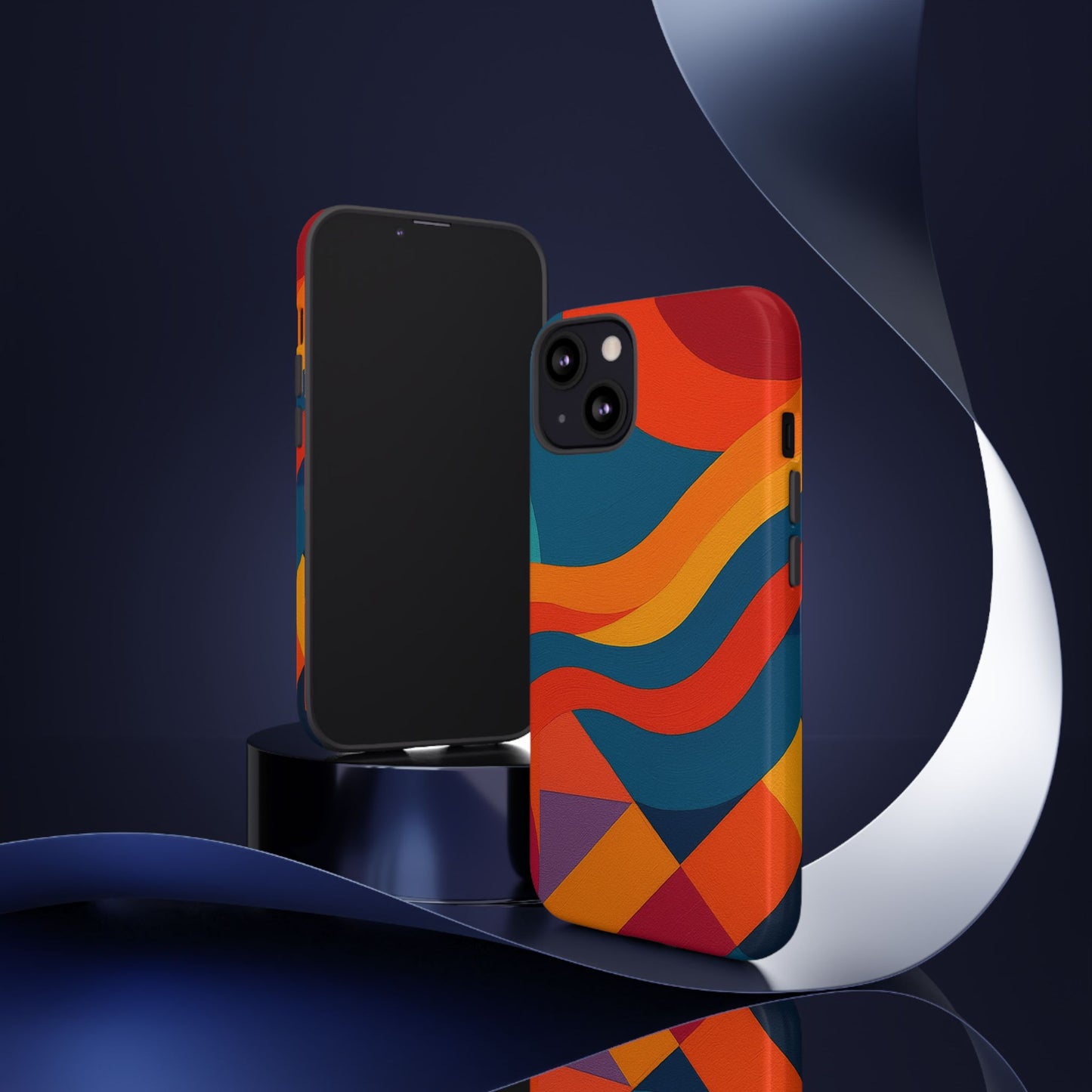 Vibrant Phone Case, Abstract Design Cover, Tough Cases for All Occasions, Stylish Gift for Tech Lovers, Modern Phone Accessories
