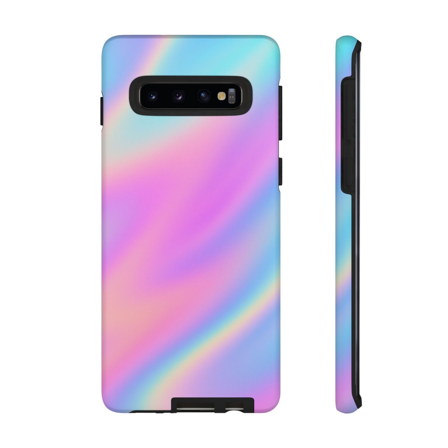 Colorful Holographic Phone Case, Tough Cases for iPhone, Trendy Phone Cover, Unique Gift for Her, Pastel Phone Accessory