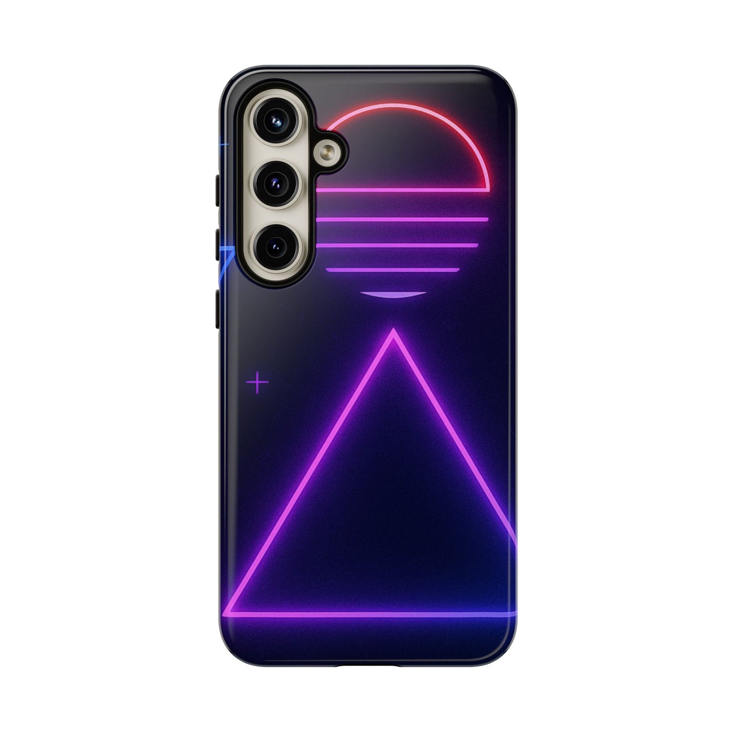 Retro Neon Phone Case, Tough Cases for iPhone, 80s Aesthetic Phone Cover, Abstract Neon Design, Gift for Tech Lovers
