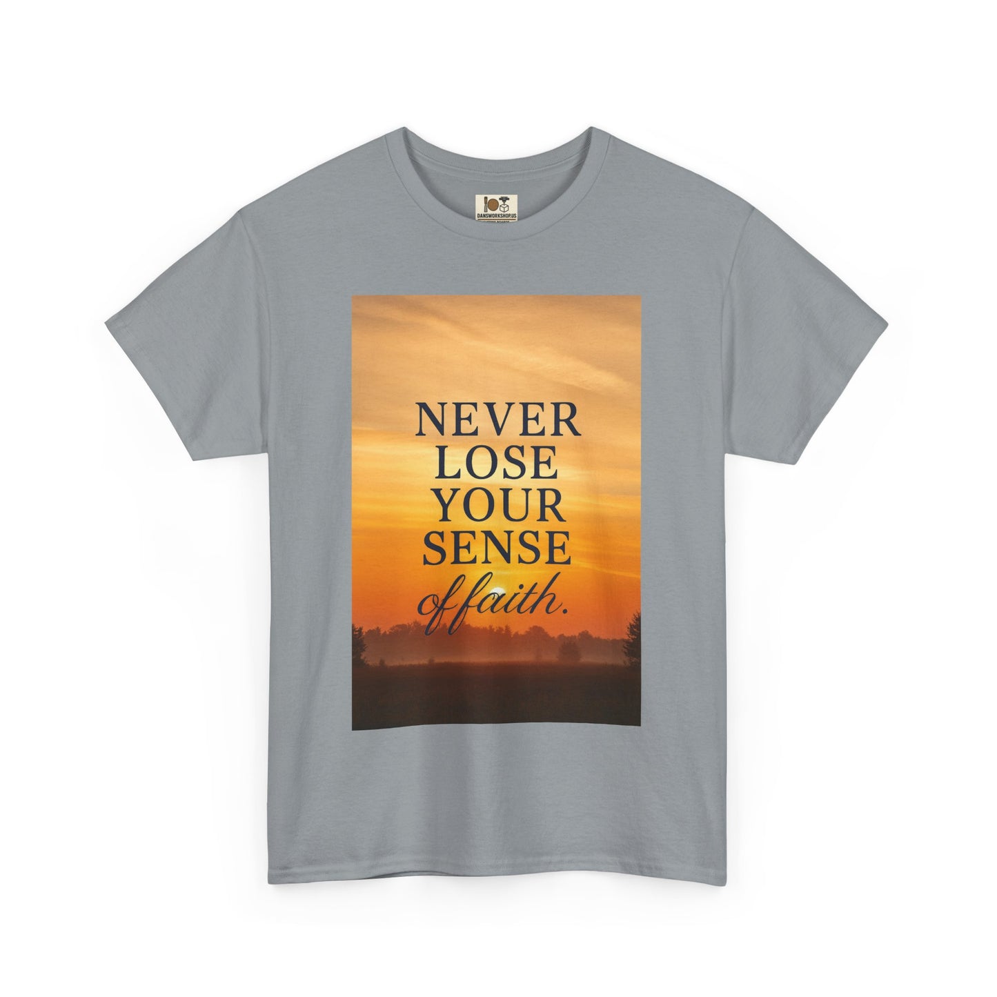 Inspirational Faith Tee, Unisex Heavy Cotton Tee for Daily Wear, Motivational Gift, Faith-Based Apparel, Spiritual Inspiration Shirt