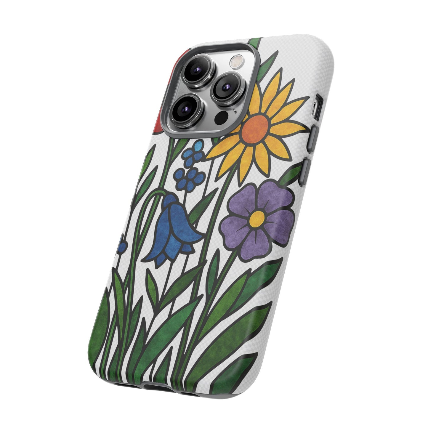 Floral Phone Case, Vibrant Flower Design, Tough Protection, Gift for Nature Lovers, Spring Decor