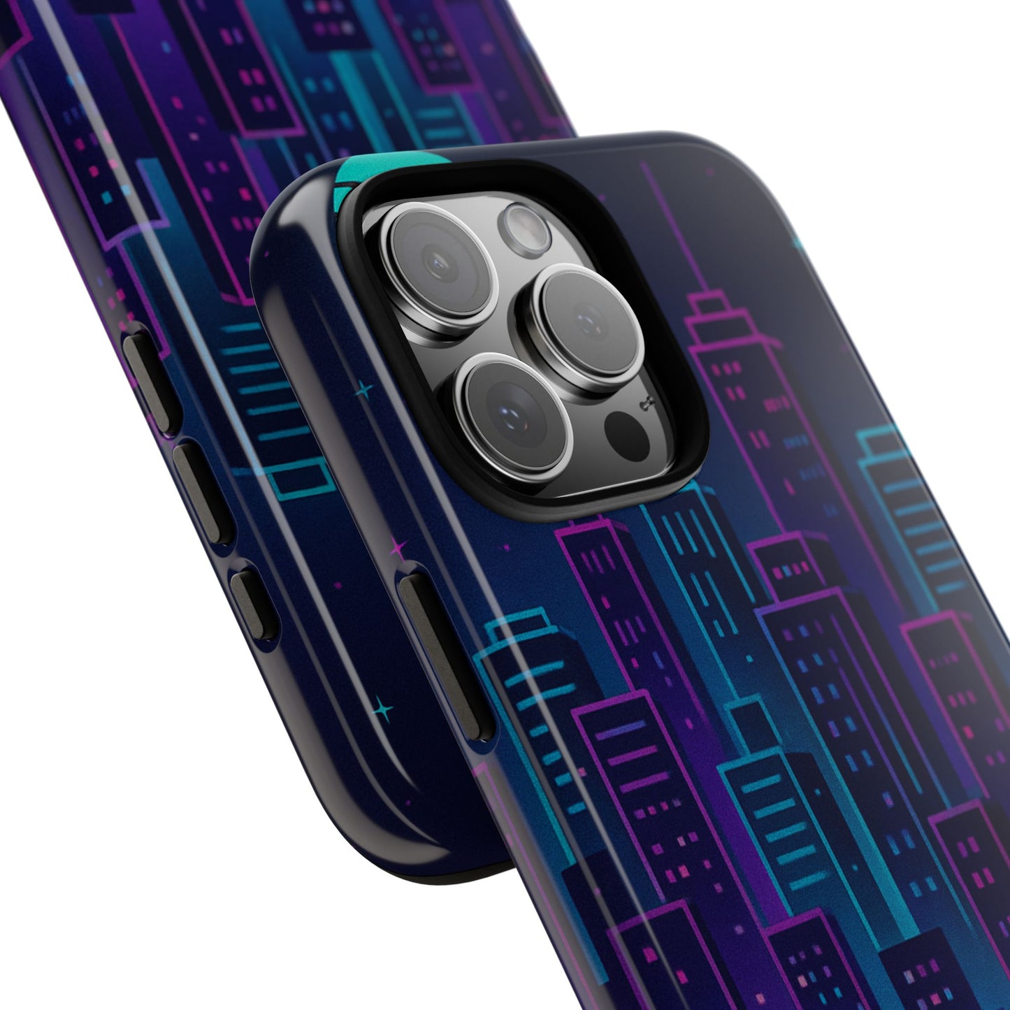 Cityscape Phone Case, Tough Cases, Urban Style, Nighttime Vibe, Phone Cover, Gift for City Lovers, Modern Design