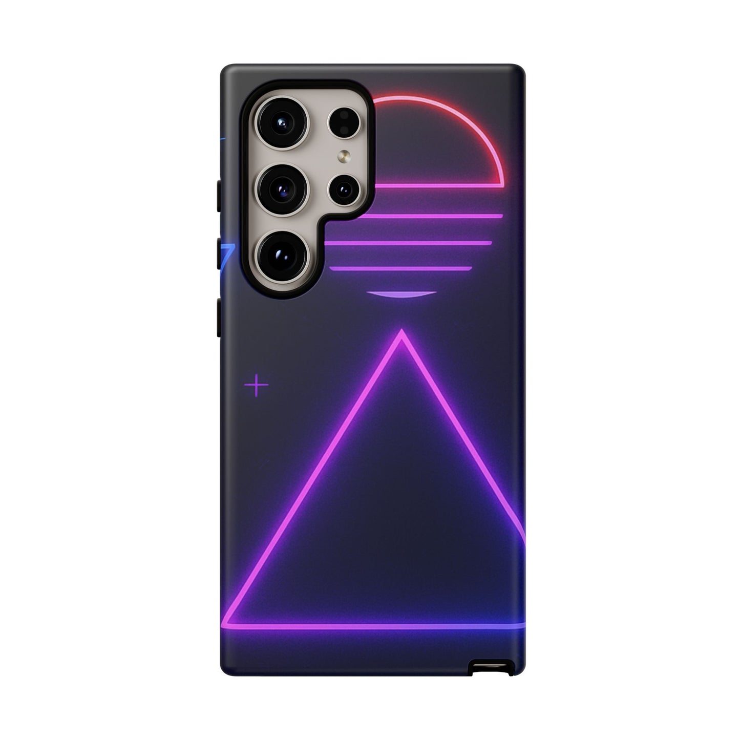 Retro Neon Phone Case, Tough Cases for iPhone, 80s Aesthetic Phone Cover, Abstract Neon Design, Gift for Tech Lovers