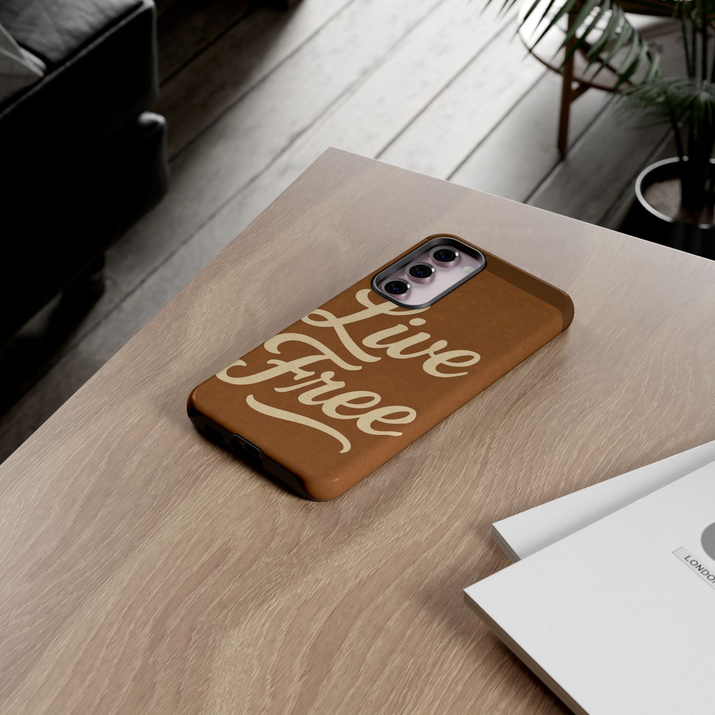 Live Free Phone Case, Tough Cases, Inspirational Phone Accessories, Gift for Adventurers, Customizable Design, Unique Tech Gifts