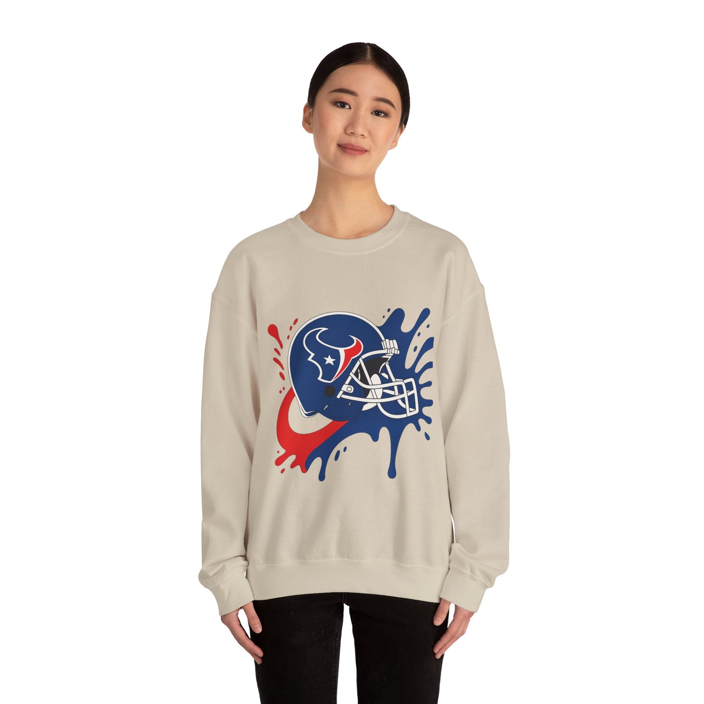 Sporty Splash Crewneck Sweatshirt - Perfect for Game Day, Football Fan Gear, Casual Style, Unisex Apparel, Gift for Sports Lovers