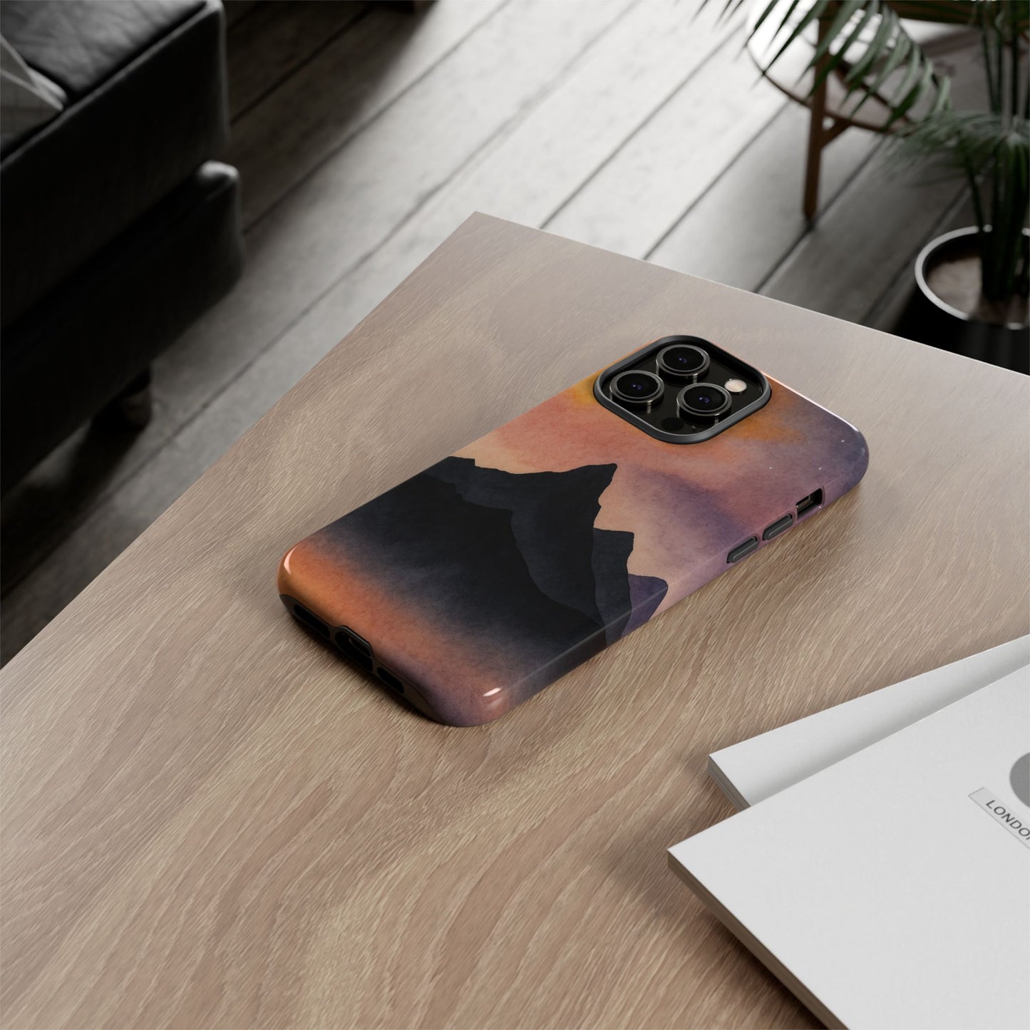 Mountain Sunset Phone Case, Nature Lover's Gift, Adventure Phone Cover, Unique Cellphone Accessories, Outdoor Enthusiast Decor