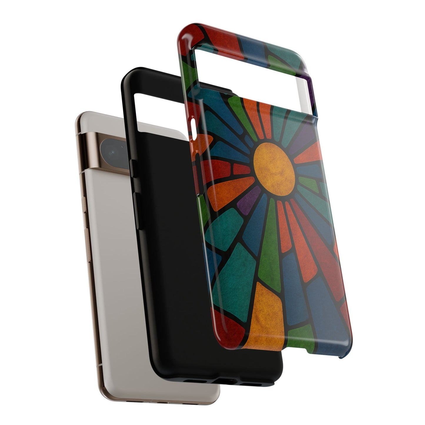 Colorful Stained Glass Phone Case, Tough Cases, Artistic Phone Cover, Vibrant Mobile Accessory, Unique Gift for Art Lovers