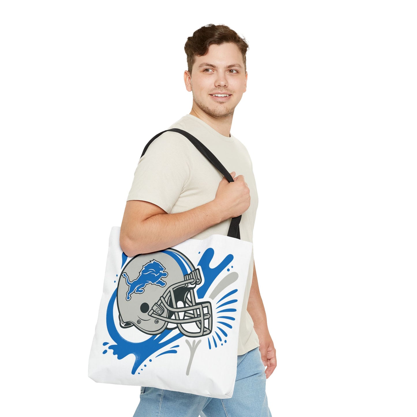 Sporty Tote Bag, Floral Football Tote, Game Day Bag, NFL Team Spirit Bag, Birthday Gift for Sports Fans, Everyday Use Bag