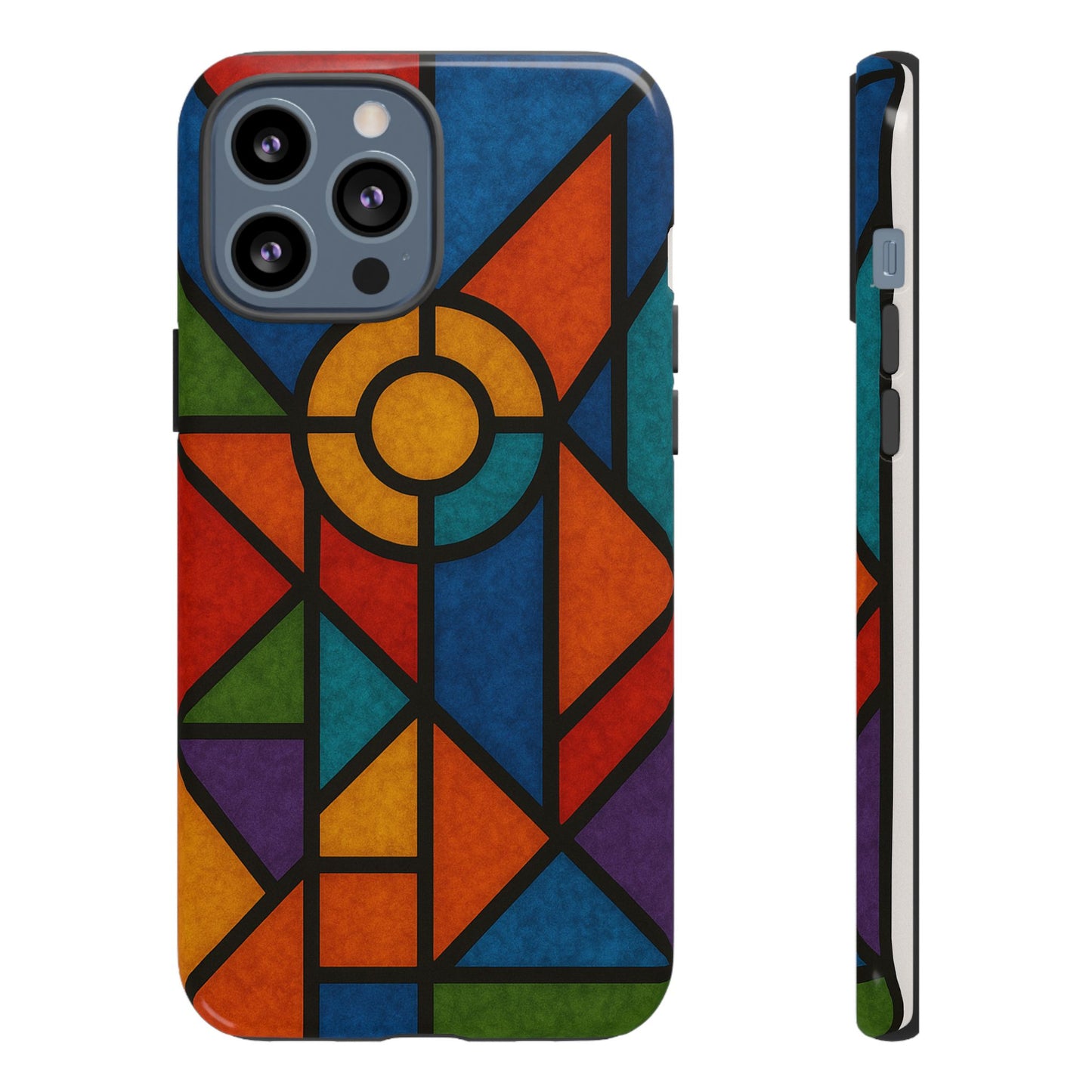 Colorful Stained Glass Phone Case, Artistic Phone Cover, Vibrant Protective Case, Unique Gift for Art Lovers, Stylish Smartphone Accessory
