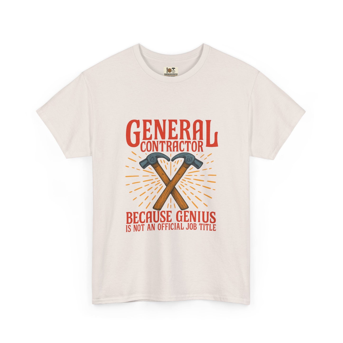 General Contractor Unisex Heavy Cotton Tee, Funny Construction Shirt, Gift for Builders, Workwear Tee, Casual Everyday Wear