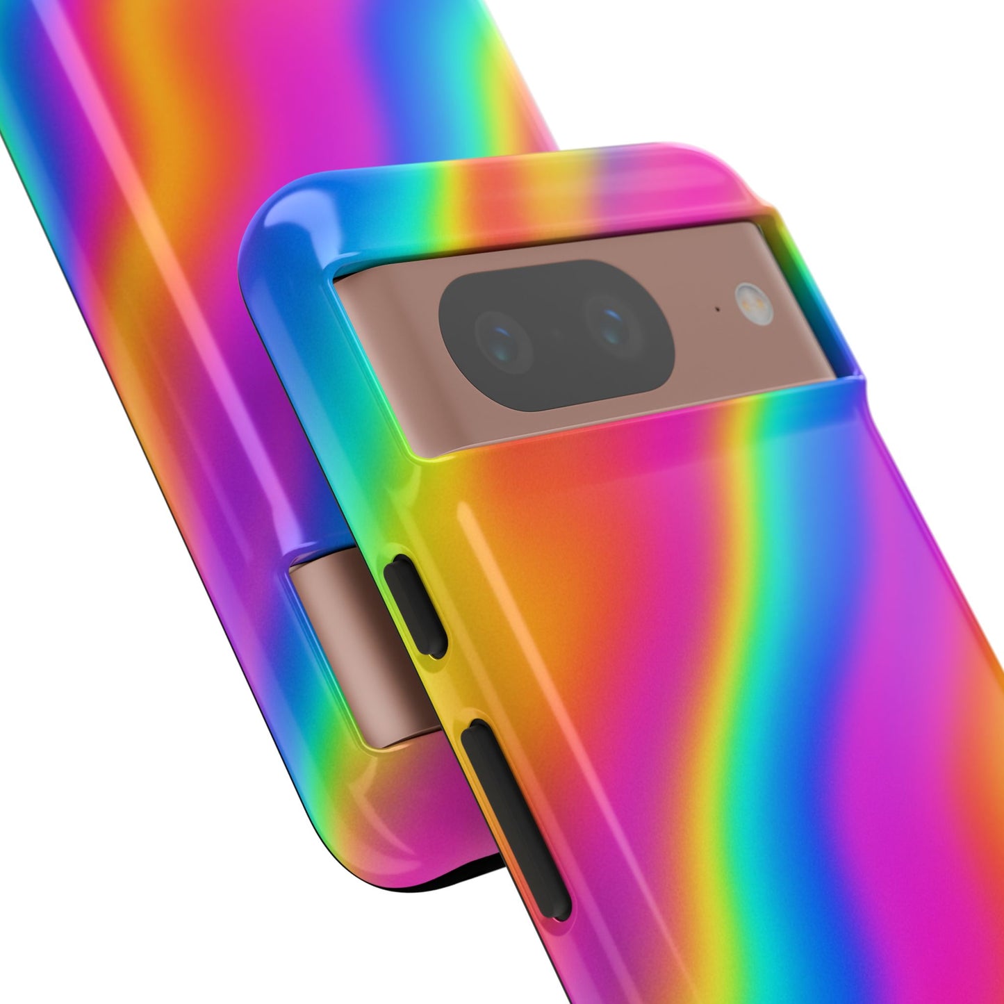 Rainbow Wavy Phone Case - Colorful Tough Cases for Stylish Protection, LGBTQ+ Pride Gift, Trendy Phone Accessory, Birthday, Holiday Present