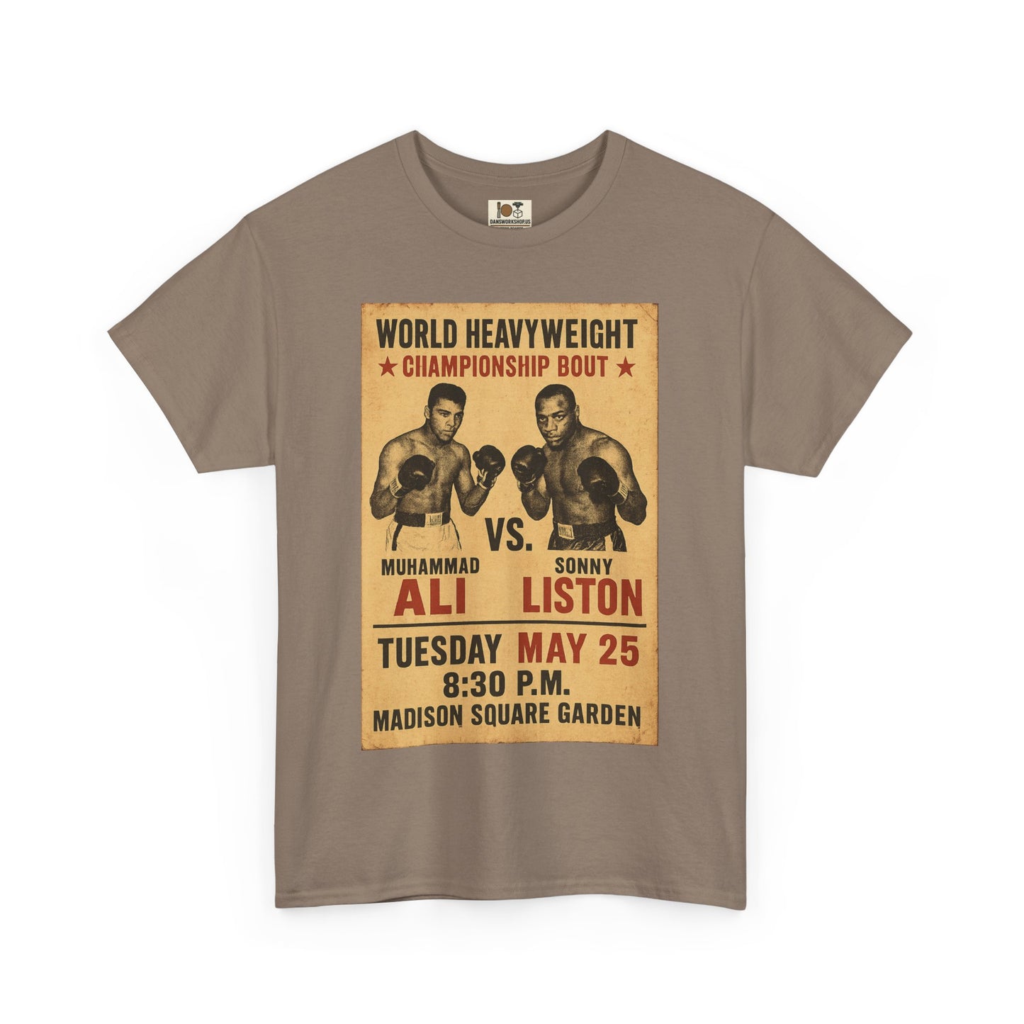 Vintage Boxing Tee, Retro Fight Shirt, Unisex Heavy Cotton Tee, Gift for Sports Fans, Athletics Apparel, Classic Graphic Tee
