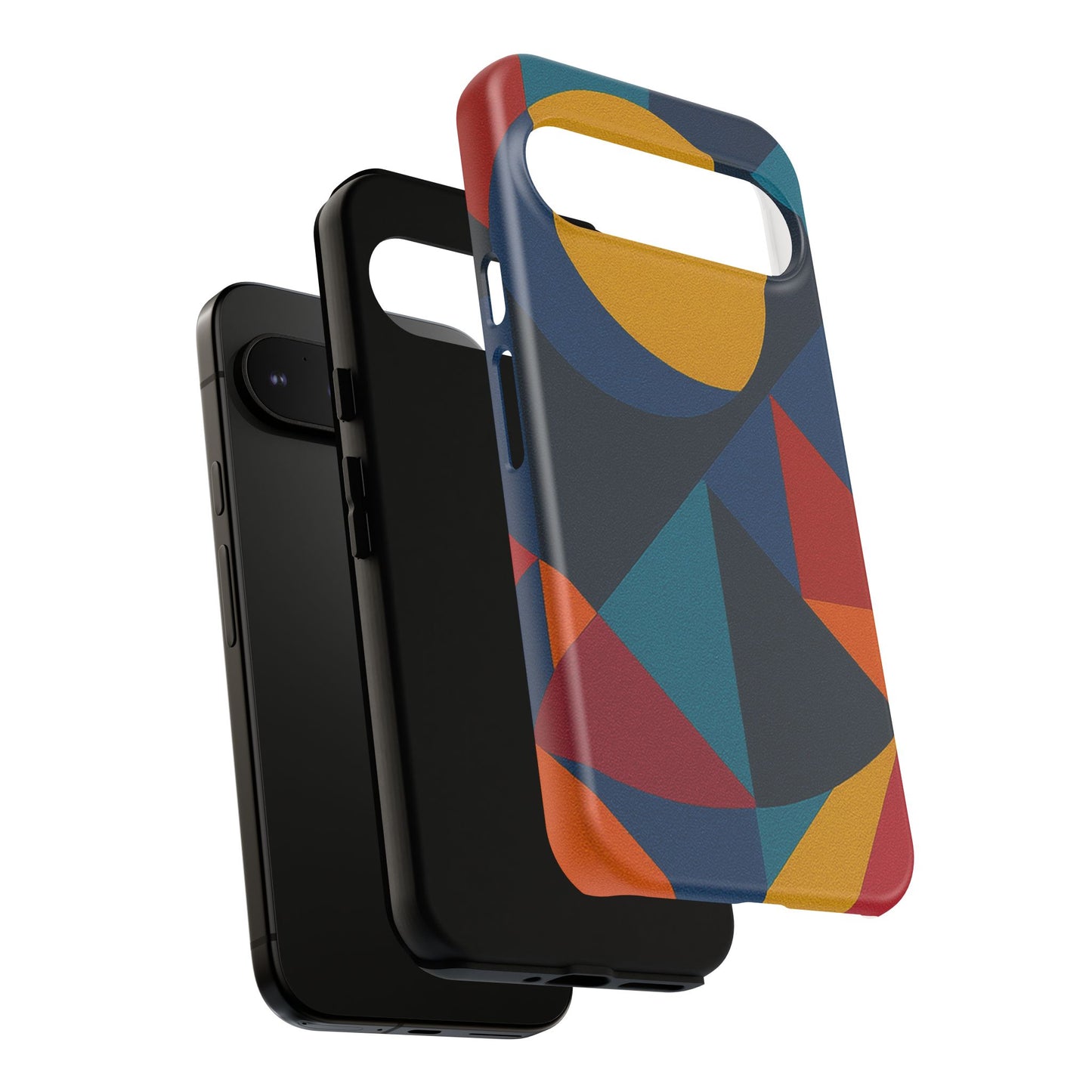 Vibrant Phone Case, Colorful Phone Cover, Geometric Design, Artistic Gift, Trendy Accessory, Vibrant Colors, Unique Design