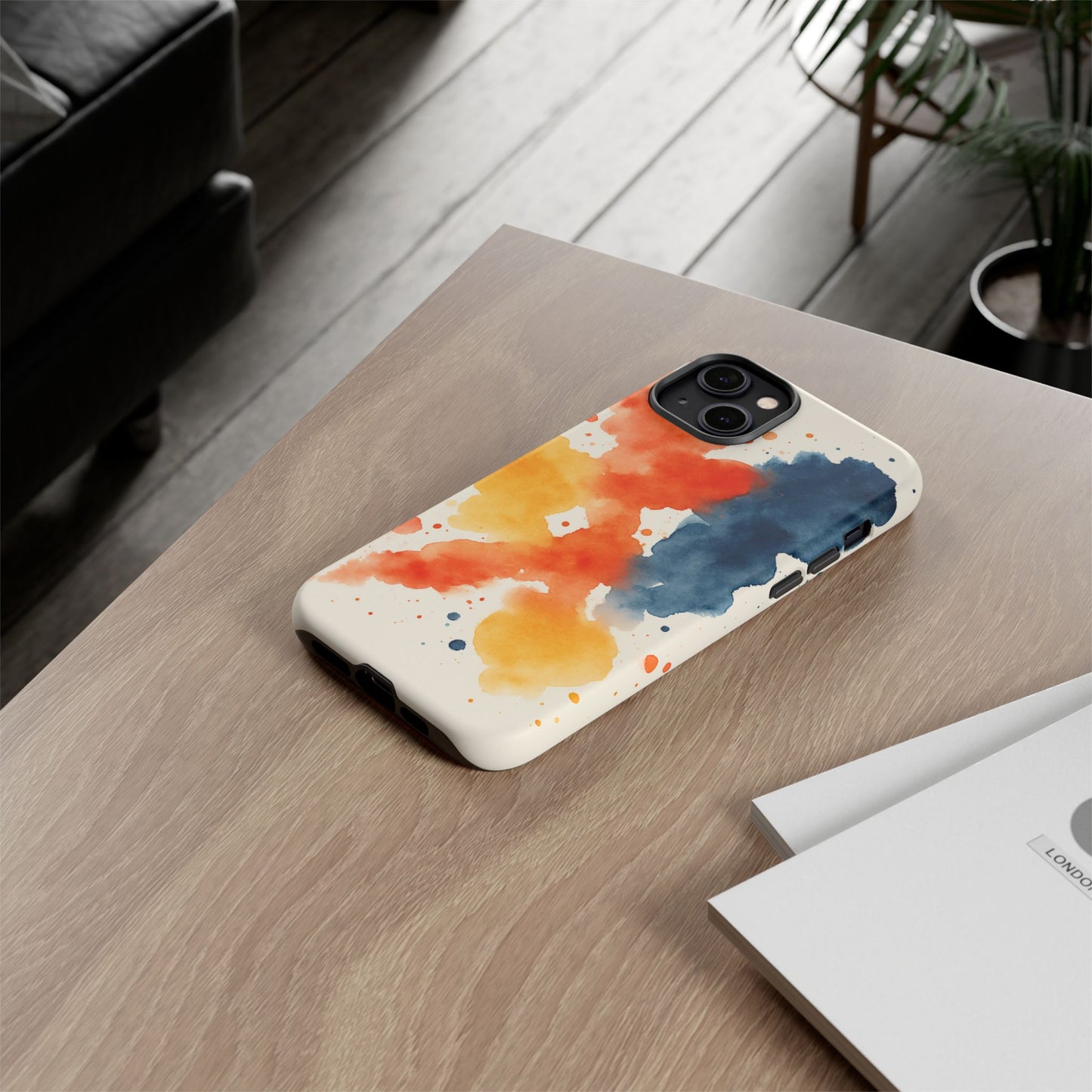 Watercolor Phone Case - Abstract Design, Tough Cases for Men & Women, Stylish Gift, Artistic Accessory for All Occasions