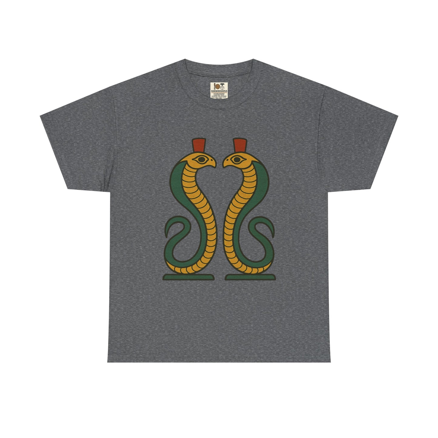 Cobra Graphic Tee - Unisex Heavy Cotton T-Shirt, Vintage Snake T-Shirt, Cool Graphic Tee, Animal Lover Gift, Summer Casual Wear, Egyptian