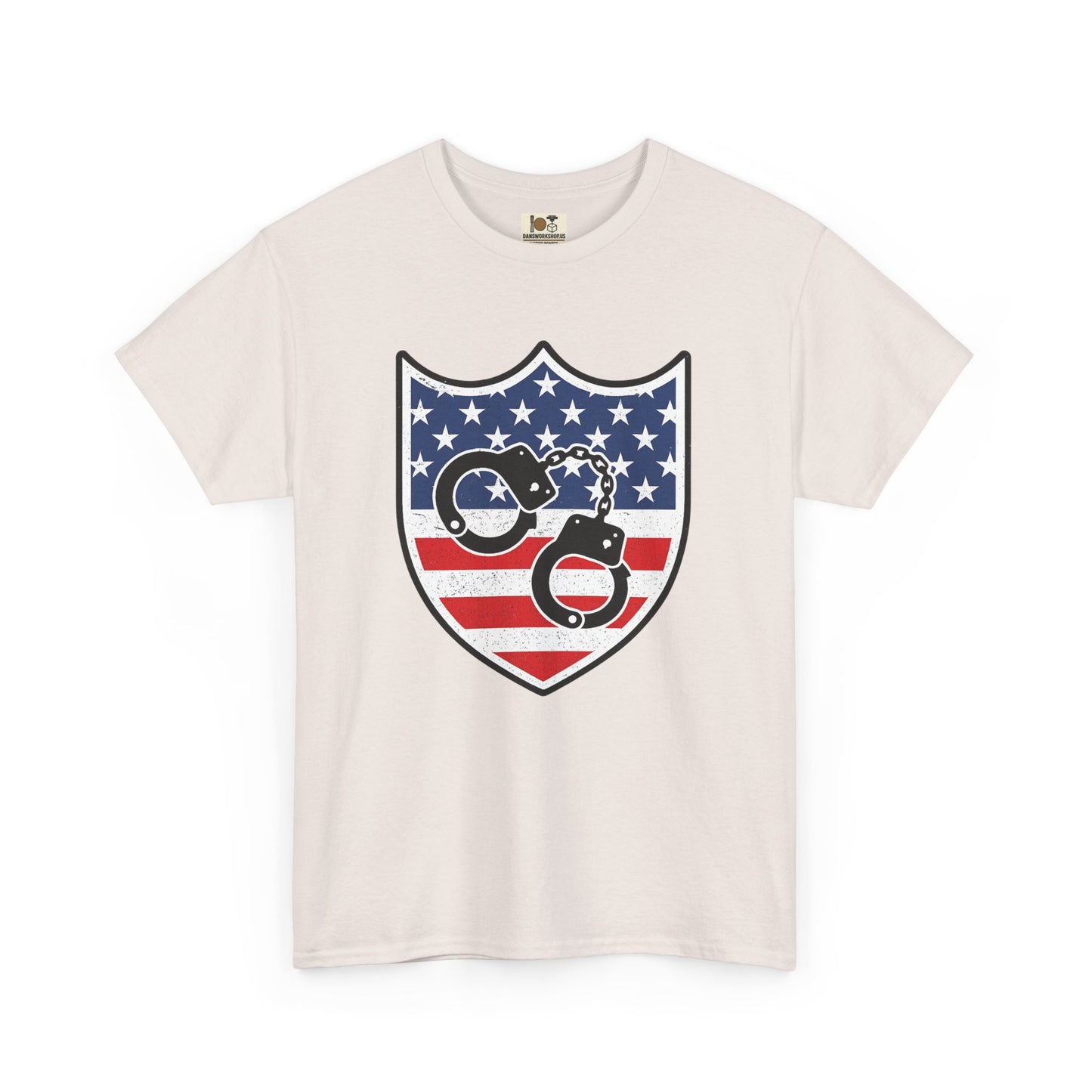 Patriotic Cycle Tee - Unisex Heavy Cotton Shirt, USA Flag Design, Biker Gift, Independence Day Apparel, Casual Wear