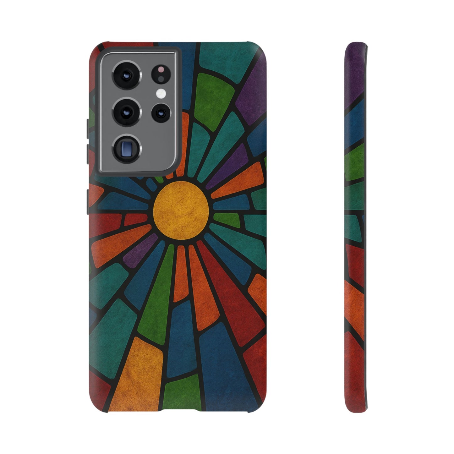 Colorful Stained Glass Phone Case, Tough Cases, Artistic Phone Cover, Vibrant Mobile Accessory, Unique Gift for Art Lovers
