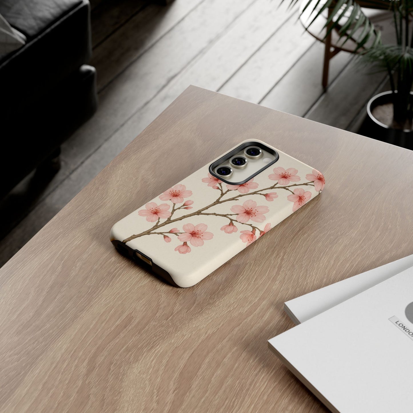 Cherry Blossom Phone Case, Floral Phone Cover, Tough Case for Gifts, Spring Decor, Cute Tech Accessories, Nature Lover's Gift