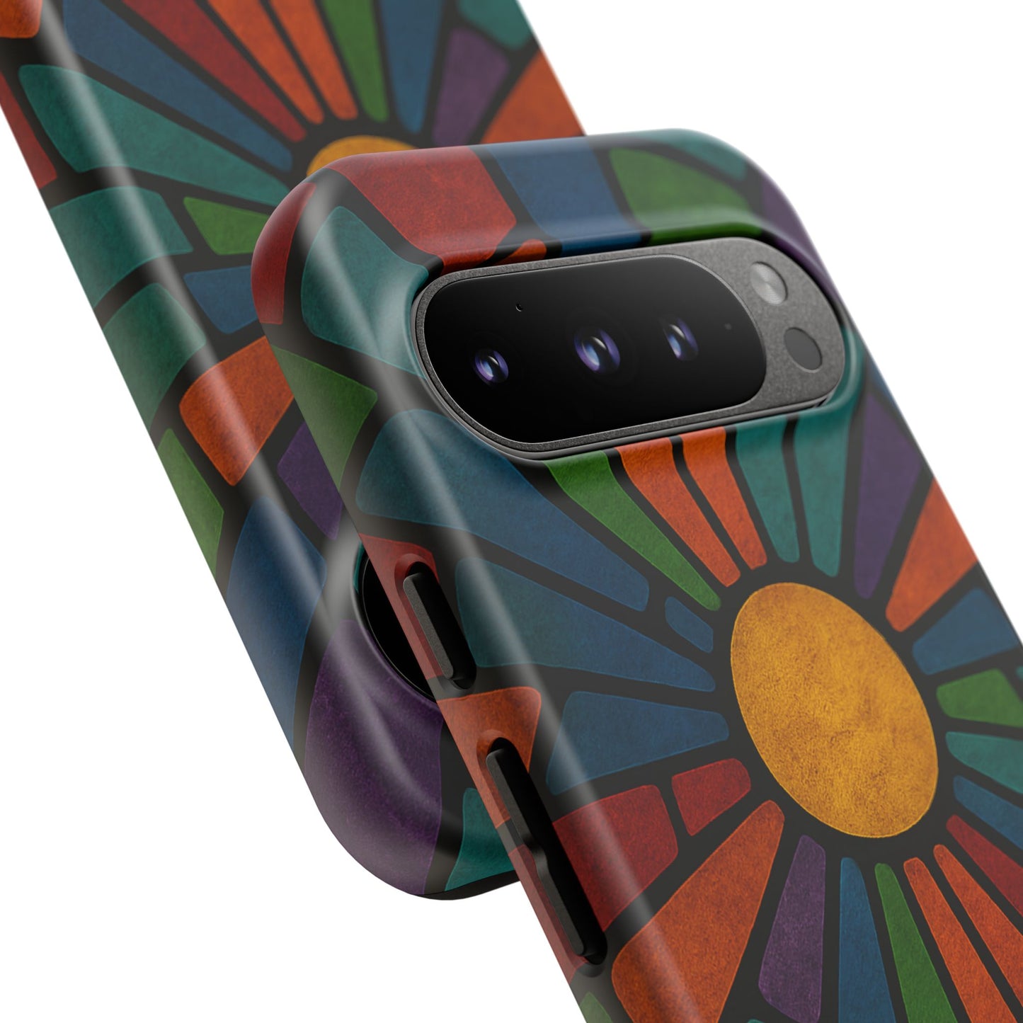 Colorful Stained Glass Phone Case, Tough Cases, Artistic Phone Cover, Vibrant Mobile Accessory, Unique Gift for Art Lovers