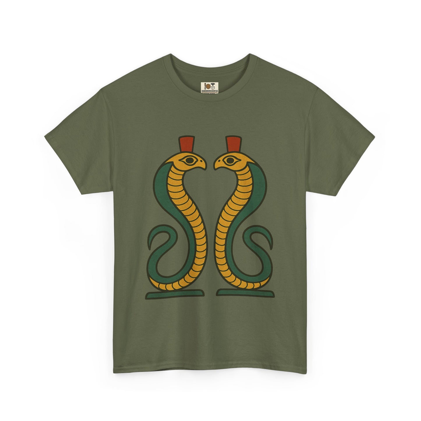 Cobra Graphic Tee - Unisex Heavy Cotton T-Shirt, Vintage Snake T-Shirt, Cool Graphic Tee, Animal Lover Gift, Summer Casual Wear, Egyptian