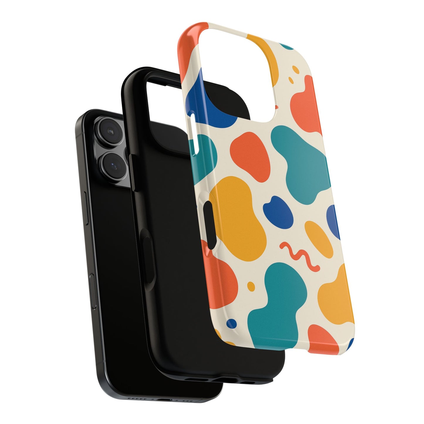 Colorful Phone Case with Abstract Design, Stylish Phone Cover, Trendy Tech Accessory for Her, Unique Gift Idea, Fun Patterned Case