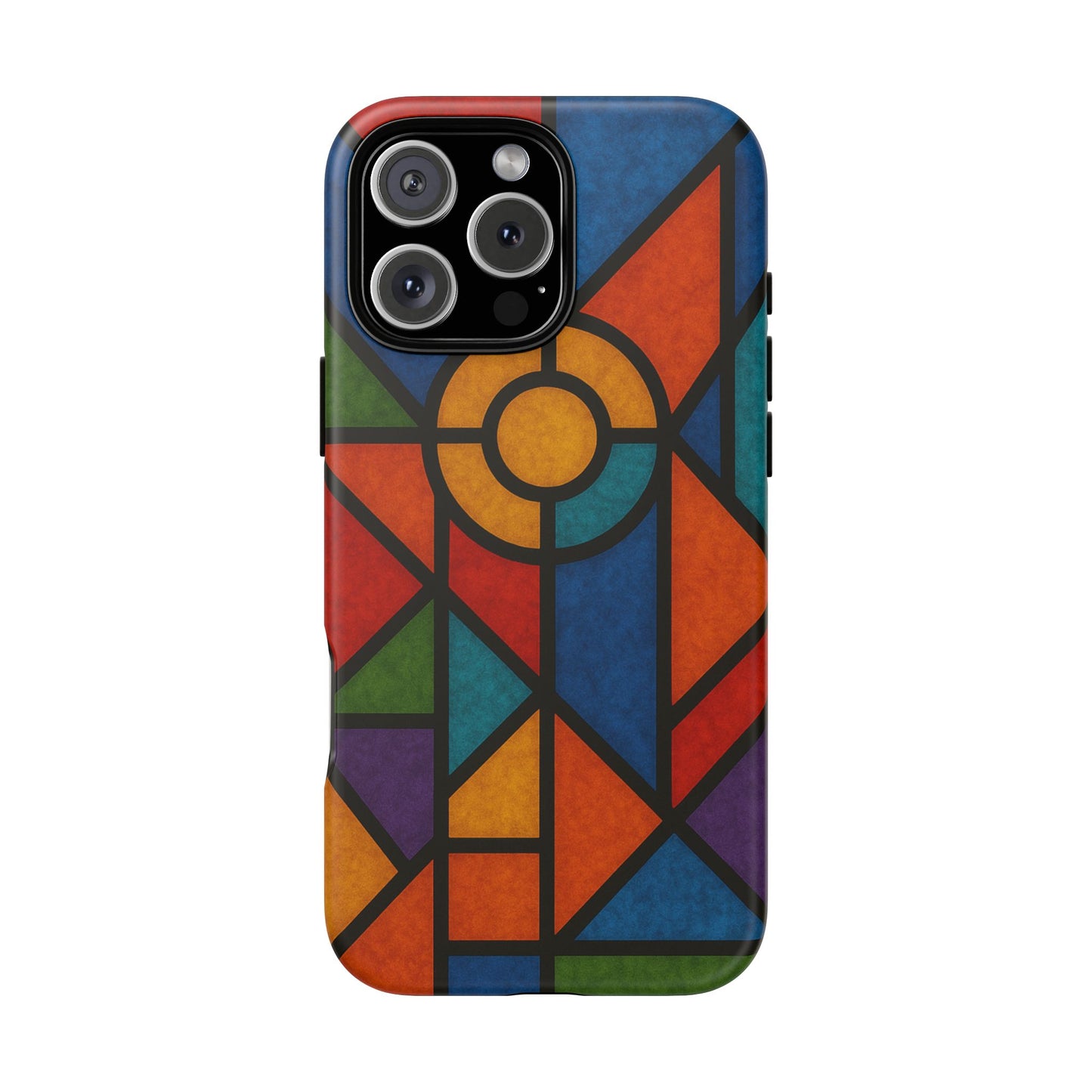 Colorful Stained Glass Phone Case, Artistic Phone Cover, Vibrant Protective Case, Unique Gift for Art Lovers, Stylish Smartphone Accessory