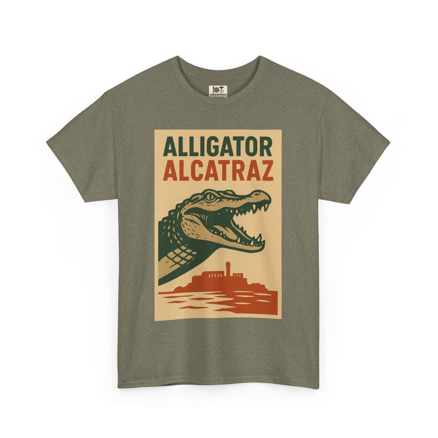 Alligator Alcatraz Graphic Tee - Fun Vintage Style Tee for Nature Lovers, Wildlife Enthusiasts, Summer Wear, Casual Outfits, Gift Idea