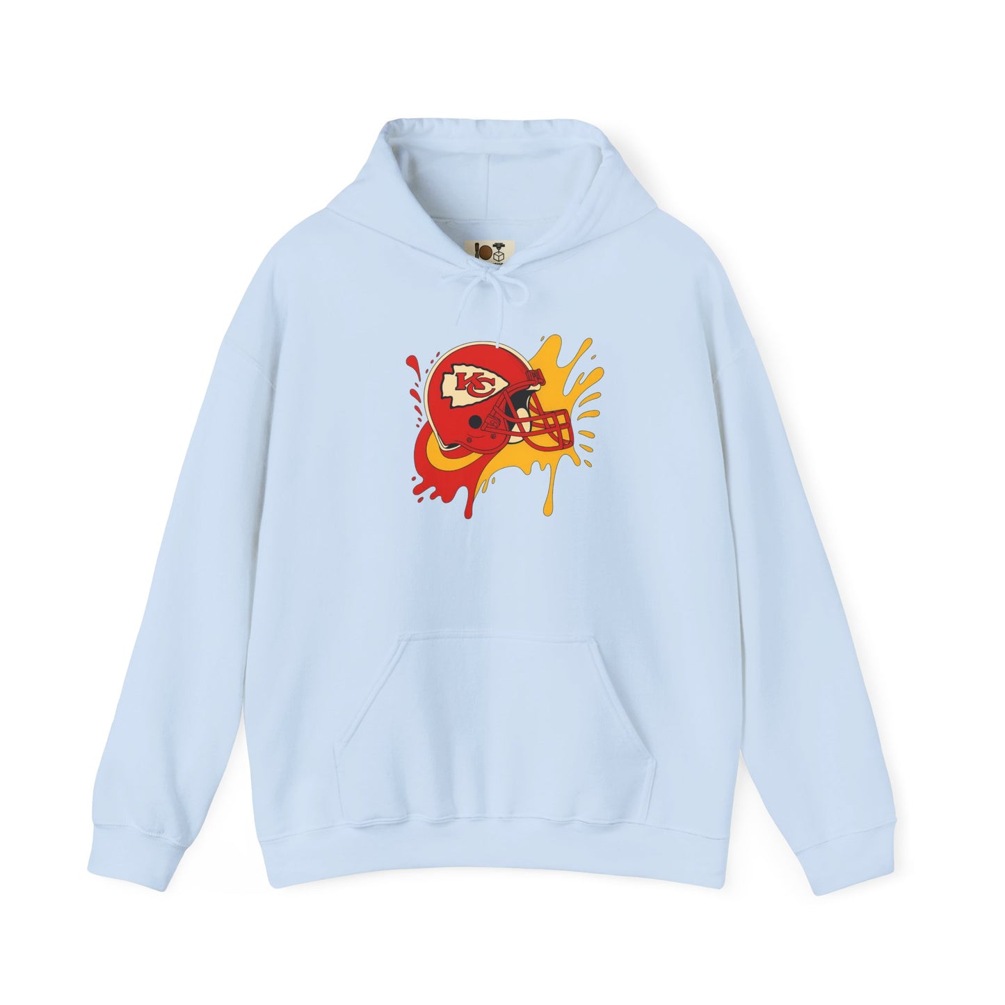 Sporty Graffiti Hoodie for Chiefs Fans, Versatile Streetwear, Perfect Gift for Game Day, Fashionable Fall Layer, Unisex Heavy Blend