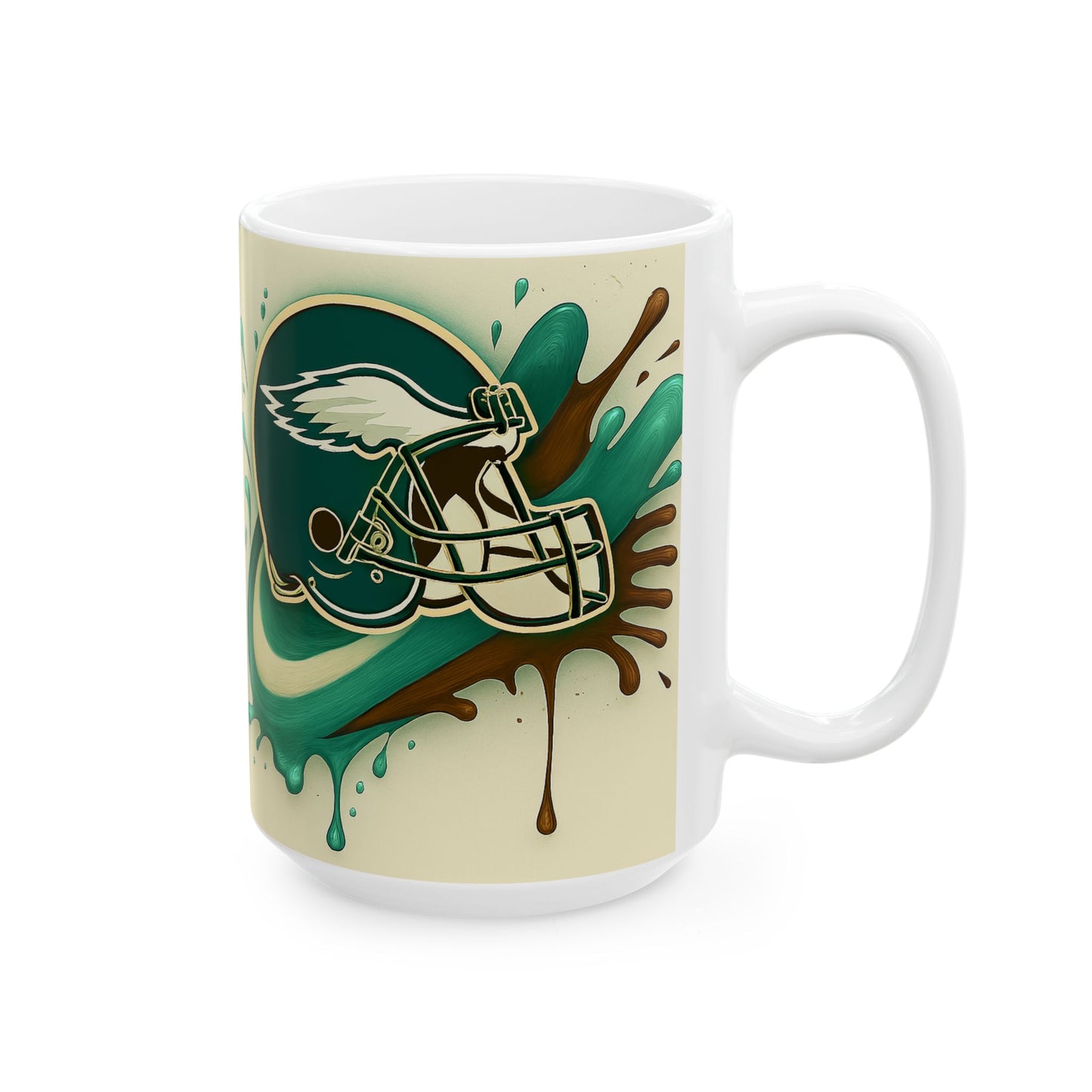 Sporty Ceramic Mug for Coffee Lovers, Fun Gift for Sports Fans, Unique Drinkware for Game Days, Personalized Team Mug, 11oz and 15oz Sizes