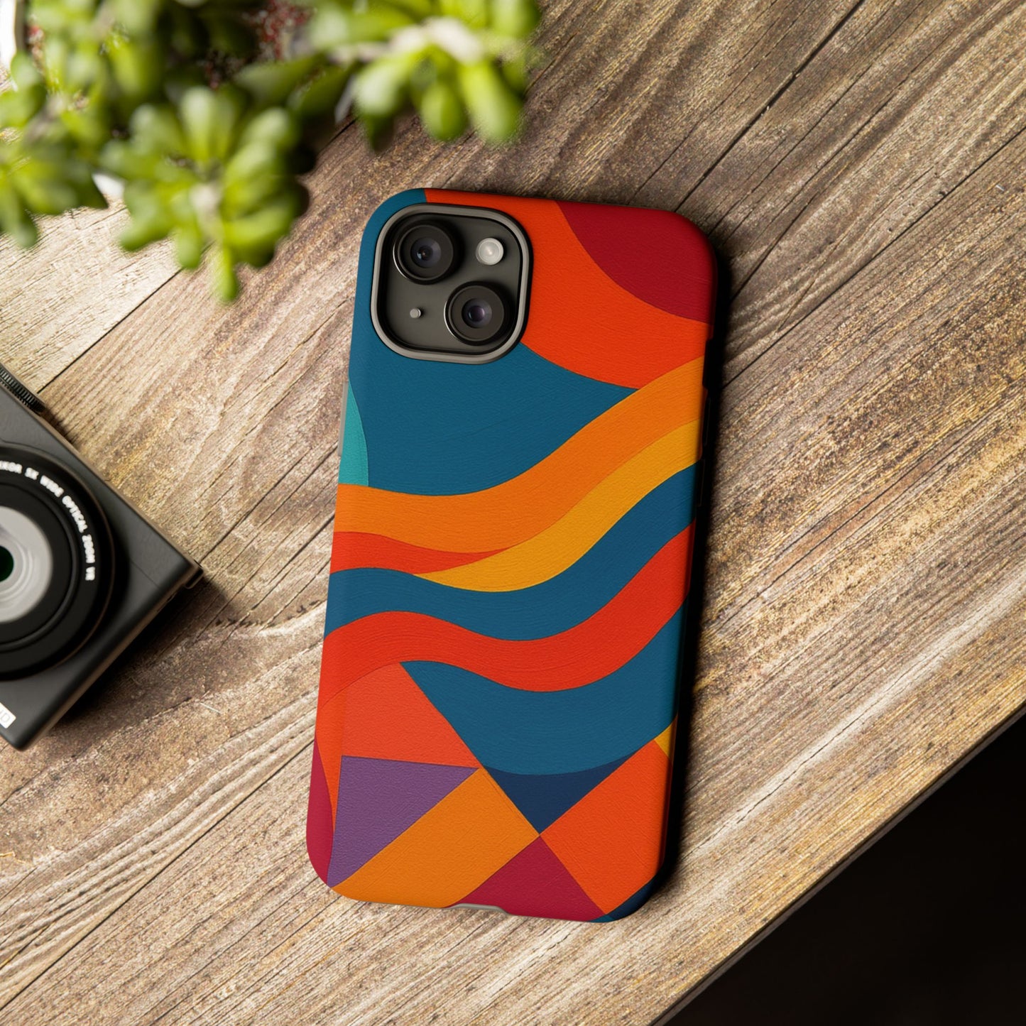 Vibrant Phone Case, Abstract Design Cover, Tough Cases for All Occasions, Stylish Gift for Tech Lovers, Modern Phone Accessories