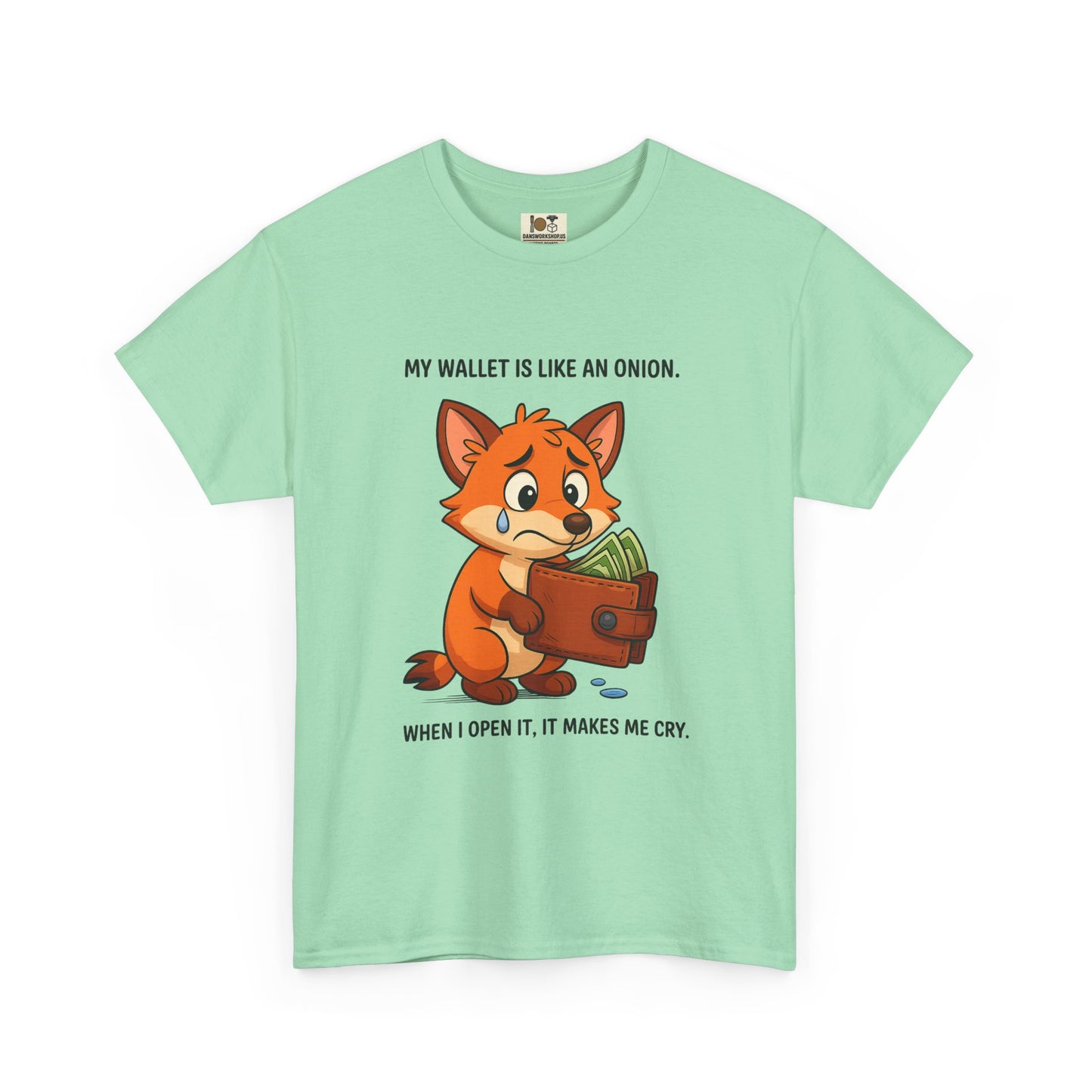 Fun Animal Graphic Tee, Funny Wallet Onion Tee, Cute Fox Shirt, Gift for Animal Lovers, Humorous Cotton T-shirt, Casual Everyday Wear