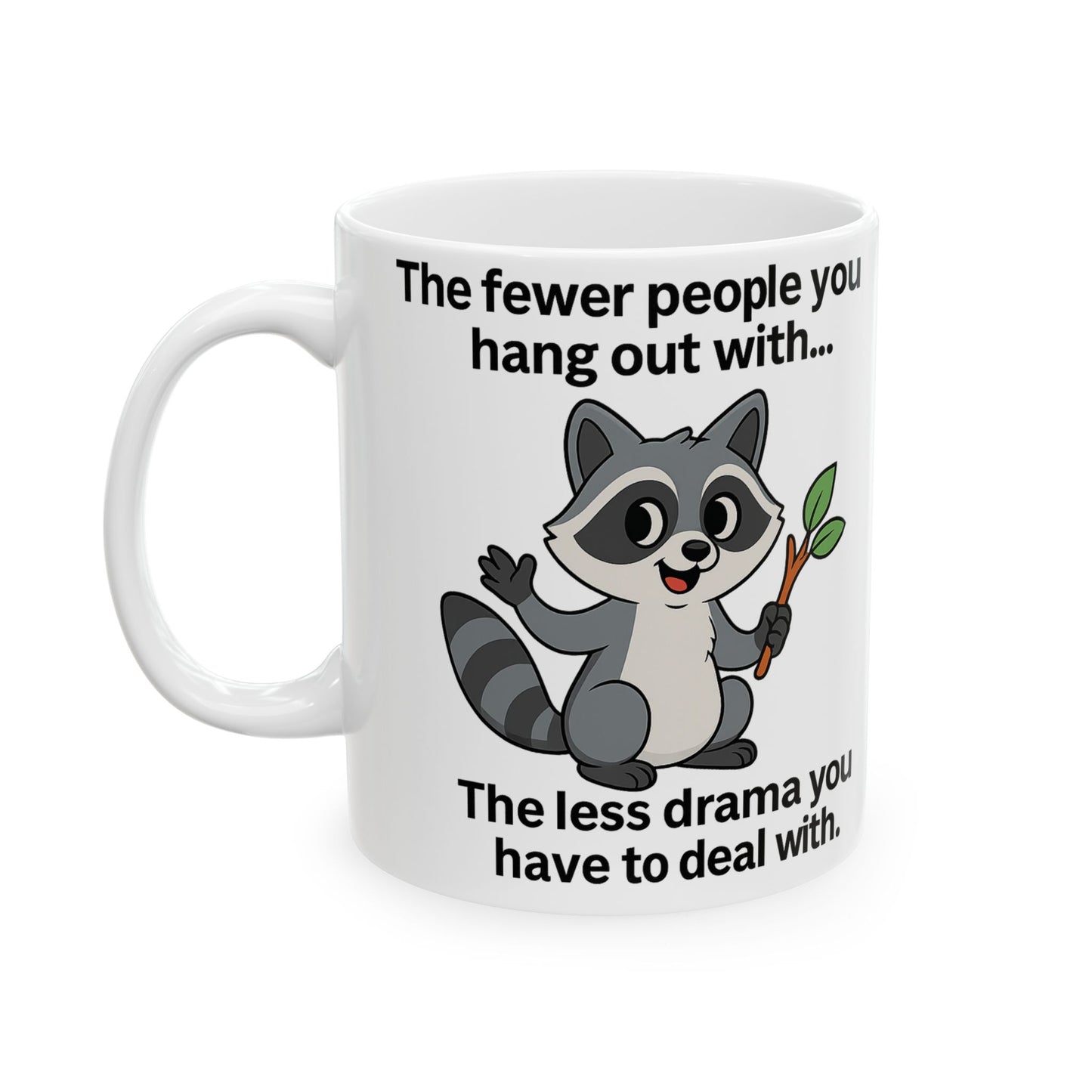 Punny Panda Ceramic Mug - 11oz & 15oz, Cute Animal Gifts, Funny Coffee Mug, Humor for Friends, Office Mug, Unique Tea Cup, raccoon