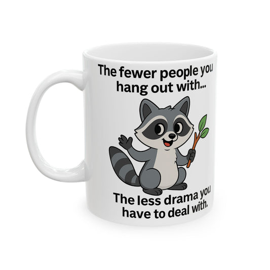 Punny Panda Ceramic Mug - 11oz & 15oz, Cute Animal Gifts, Funny Coffee Mug, Humor for Friends, Office Mug, Unique Tea Cup, raccoon