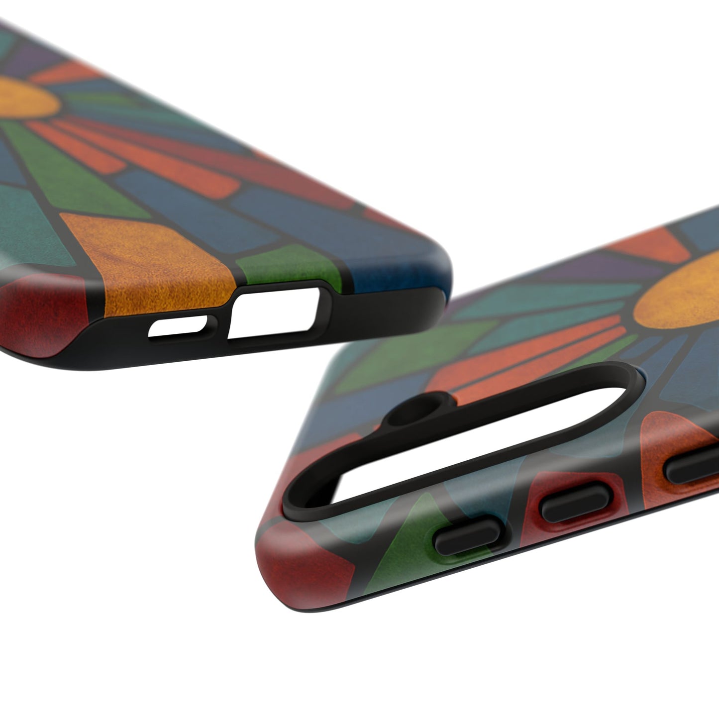 Colorful Stained Glass Phone Case, Tough Cases, Artistic Phone Cover, Vibrant Mobile Accessory, Unique Gift for Art Lovers