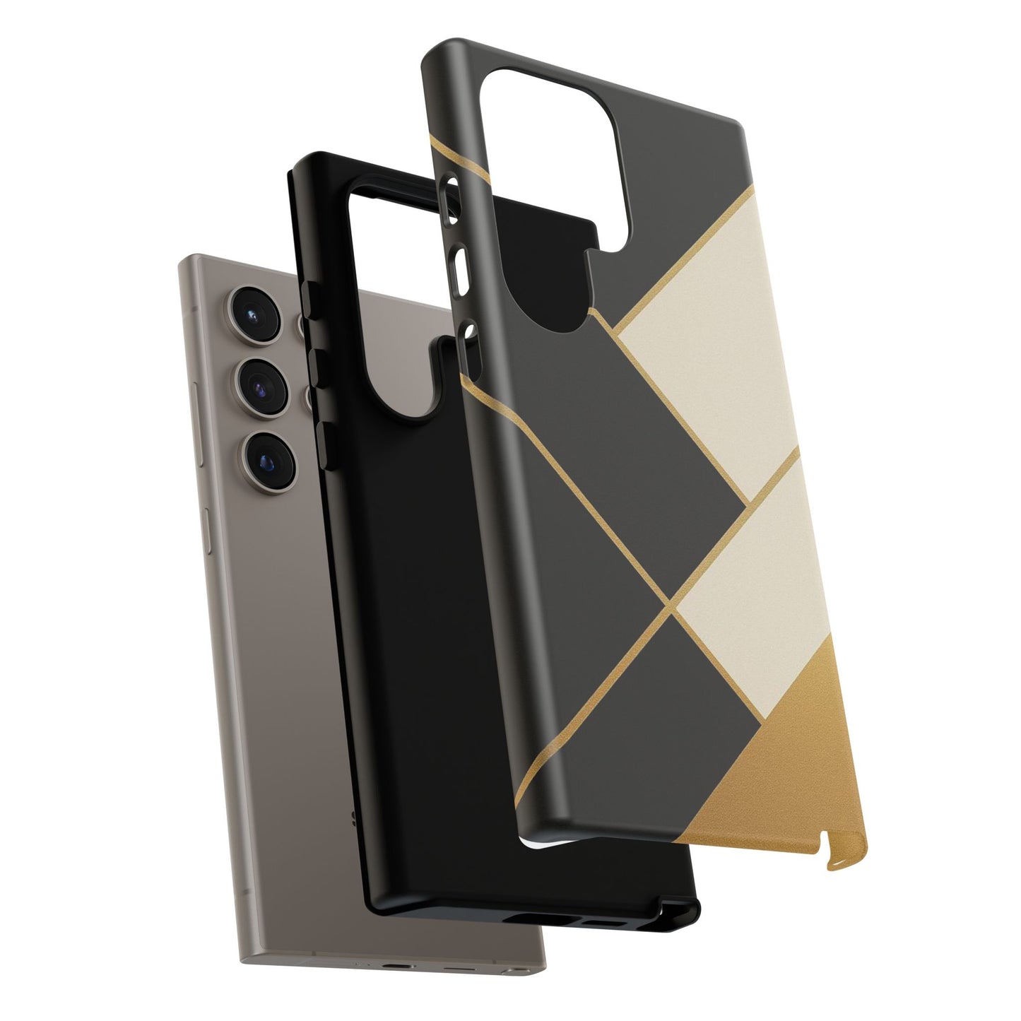 Chic Phone Case, Stylish Phone Cover, Geometric Design Case, Protective Mobile Case, Modern Phone Protector
