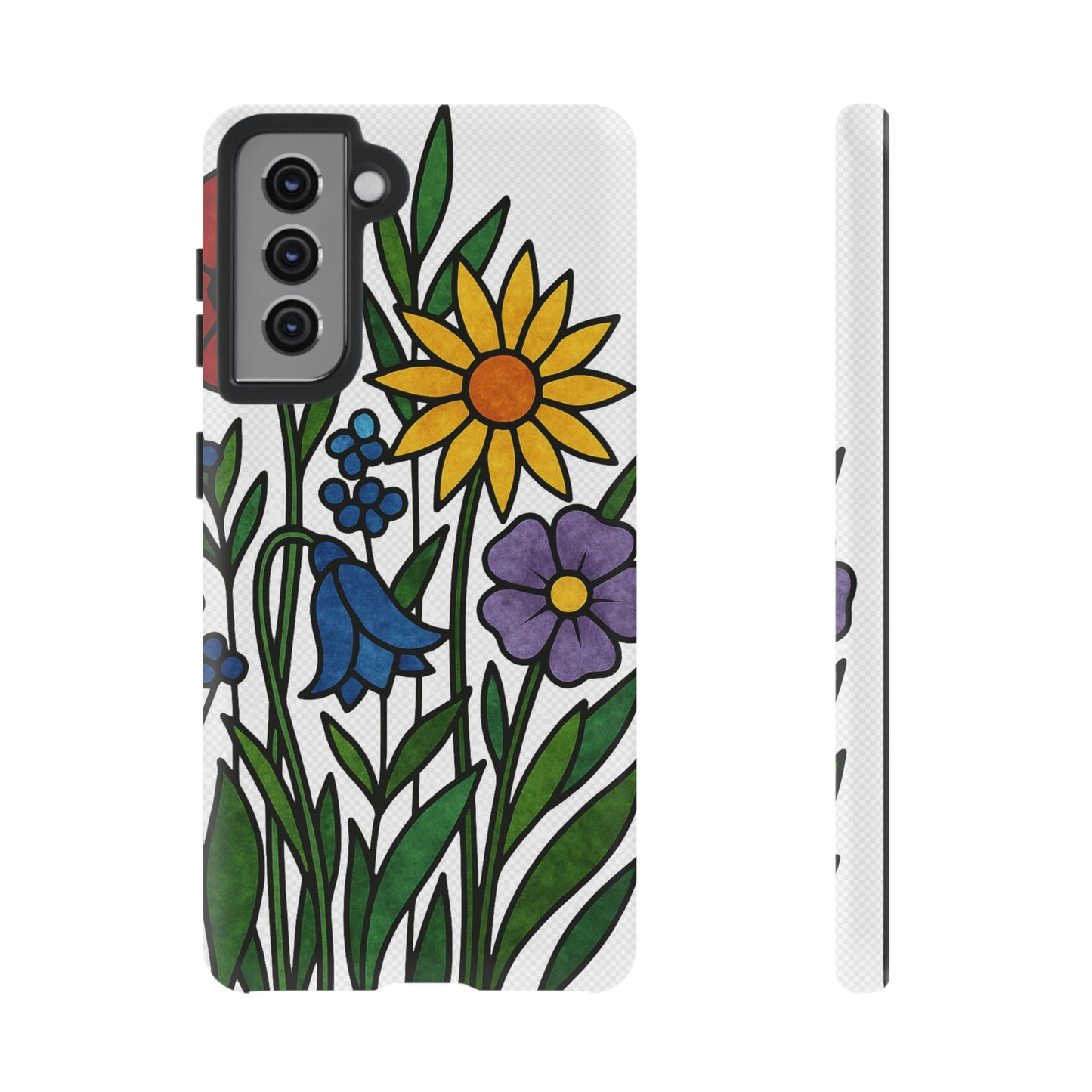 Floral Phone Case, Vibrant Flower Design, Tough Protection, Gift for Nature Lovers, Spring Decor
