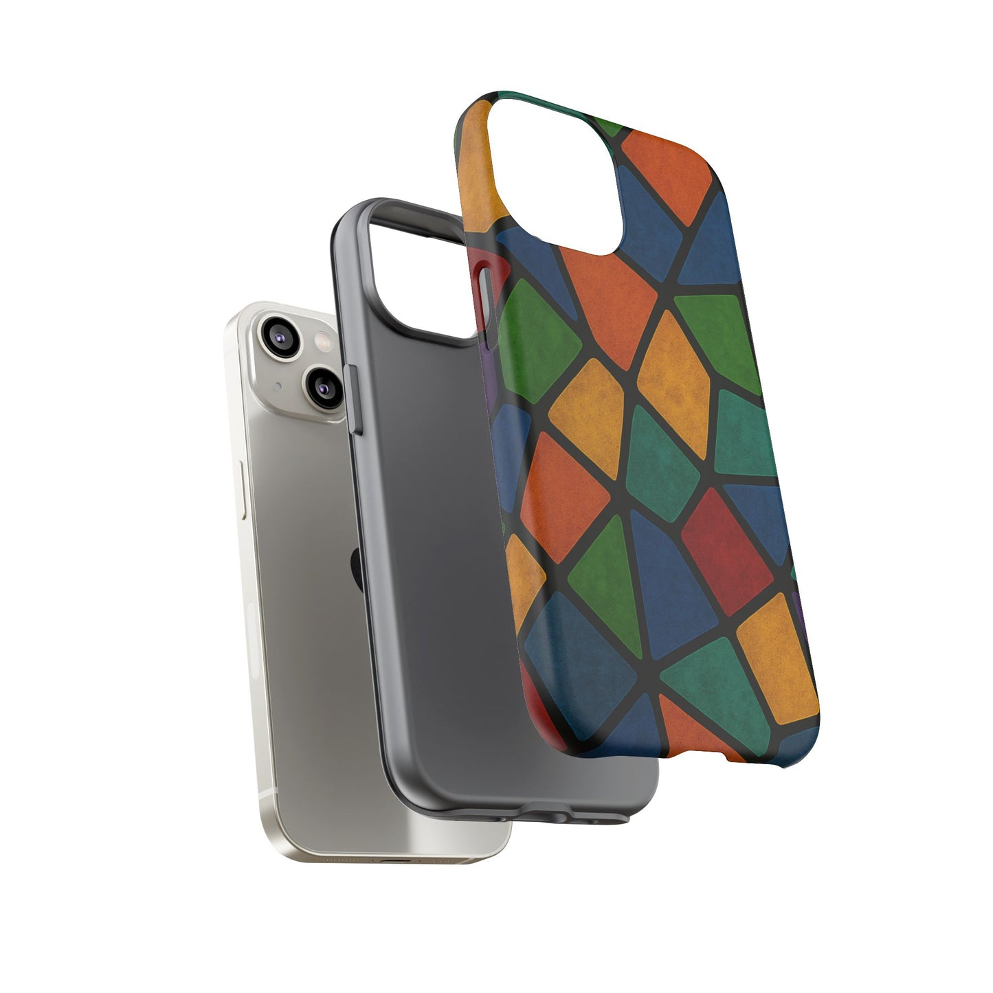 Colorful Mosaic Phone Case, Tough Cell Phone Cover, Vibrant Smartphone Protector, Unique Gift for Weddings, Birthday, Holidays