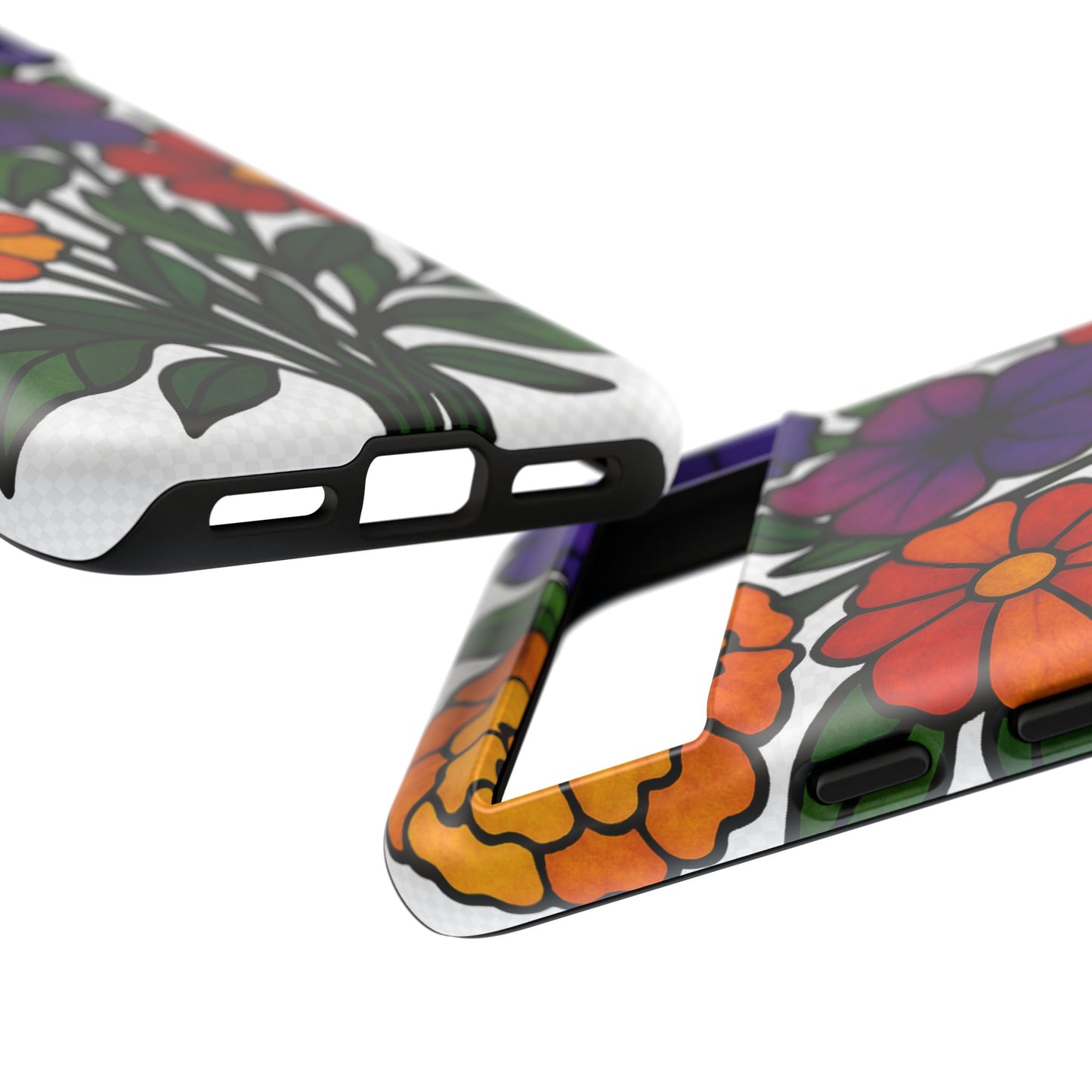 Floral Phone Case, Tough Cases with Colorful Flower Design, Gift for Flower Lovers, Summer Accessories, Trendy Phone Cover