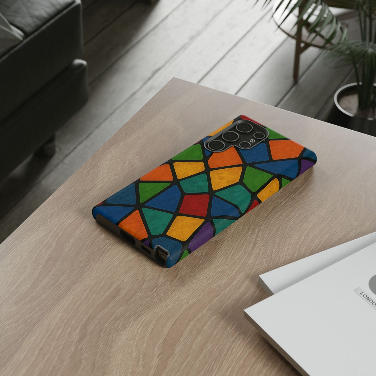 Colorful Mosaic Phone Case, Tough Cell Phone Cover, Vibrant Smartphone Protector, Unique Gift for Weddings, Birthday, Holidays
