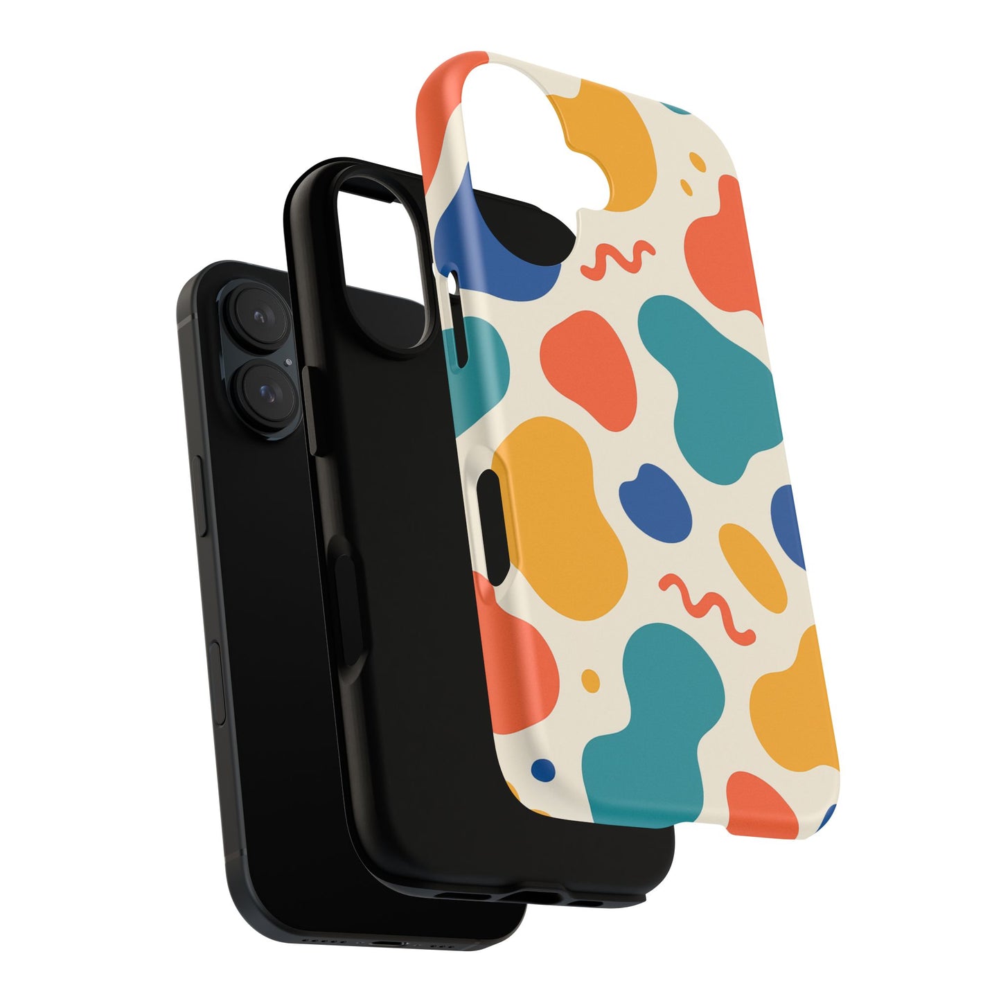 Colorful Phone Case with Abstract Design, Stylish Phone Cover, Trendy Tech Accessory for Her, Unique Gift Idea, Fun Patterned Case