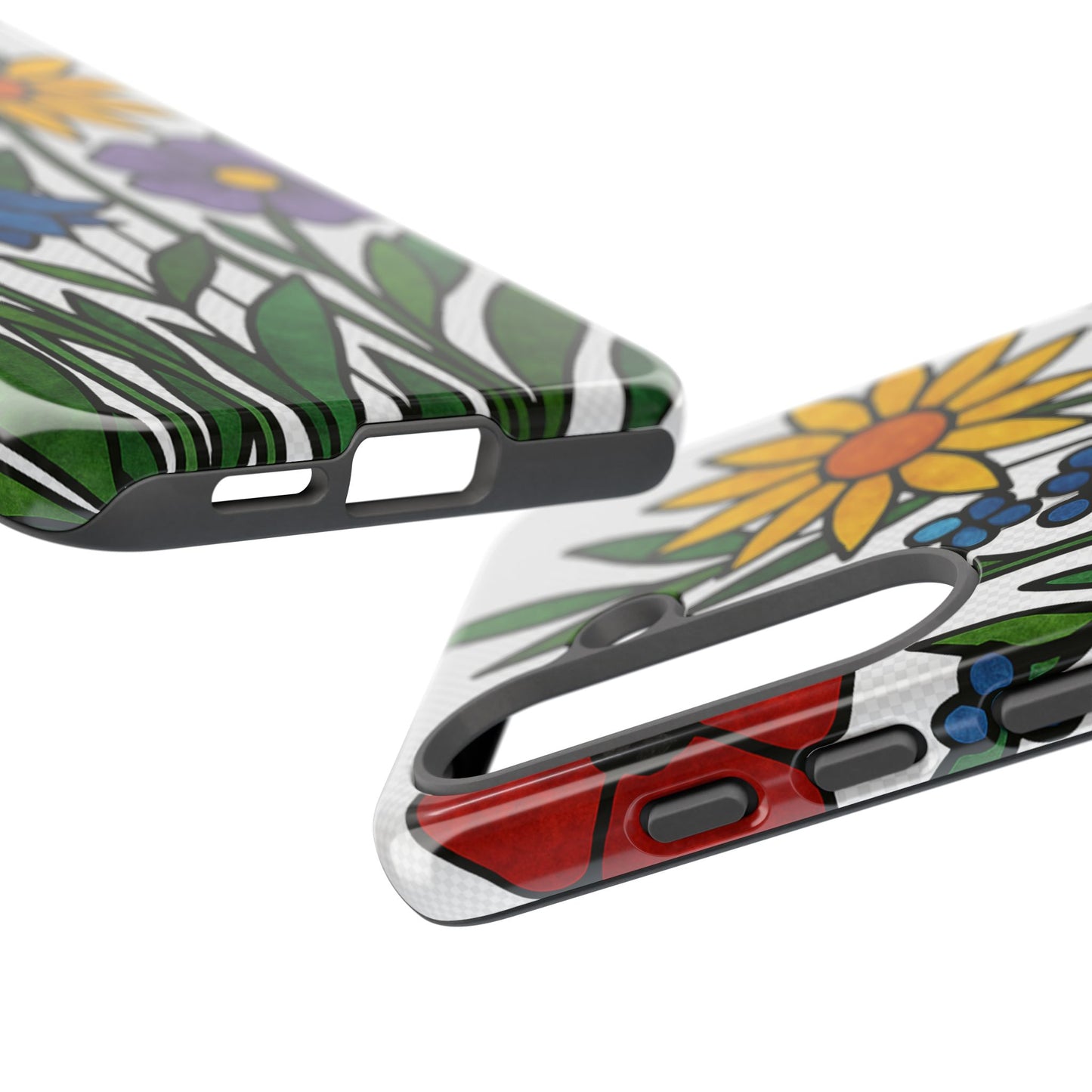 Floral Phone Case, Vibrant Flower Design, Tough Protection, Gift for Nature Lovers, Spring Decor