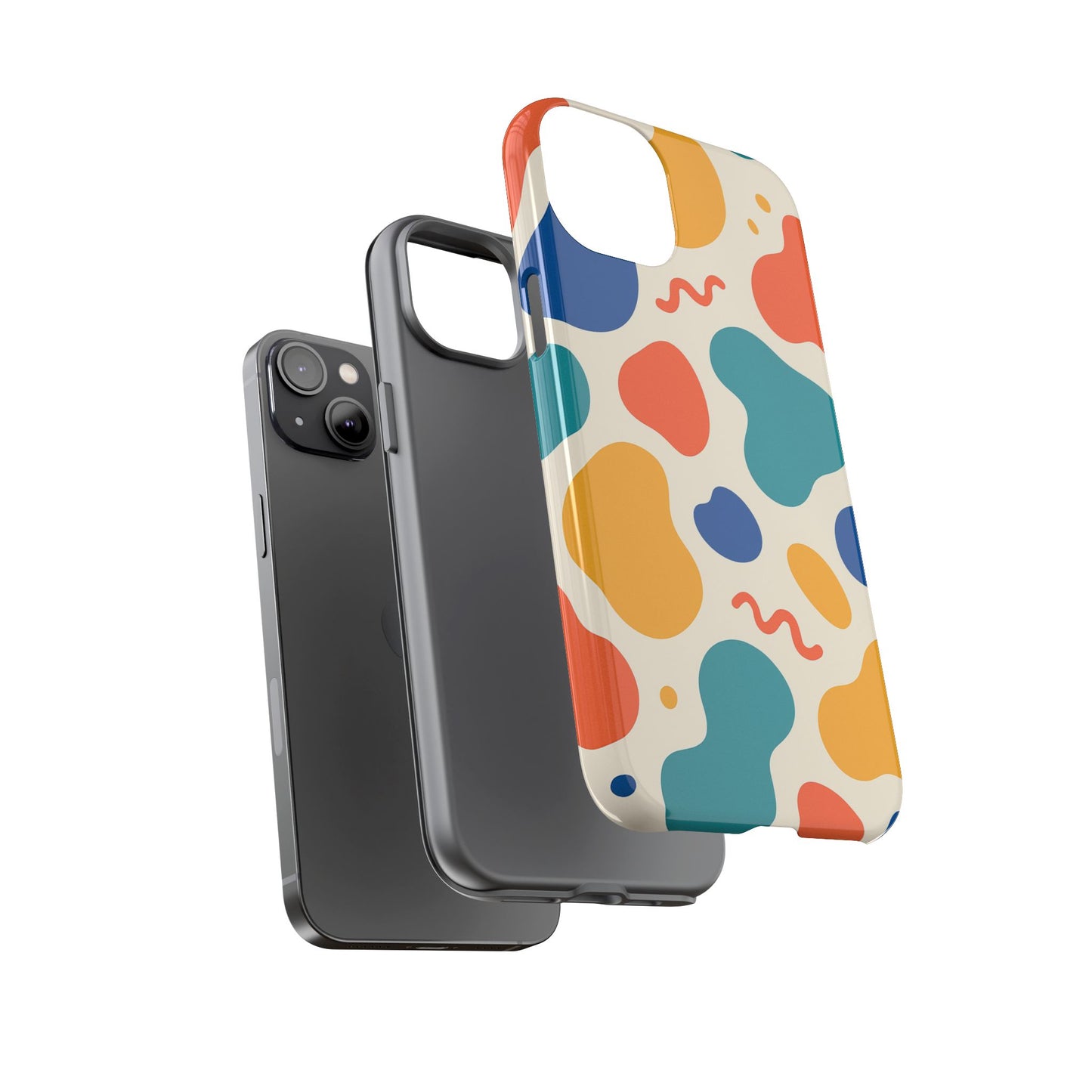 Colorful Phone Case with Abstract Design, Stylish Phone Cover, Trendy Tech Accessory for Her, Unique Gift Idea, Fun Patterned Case
