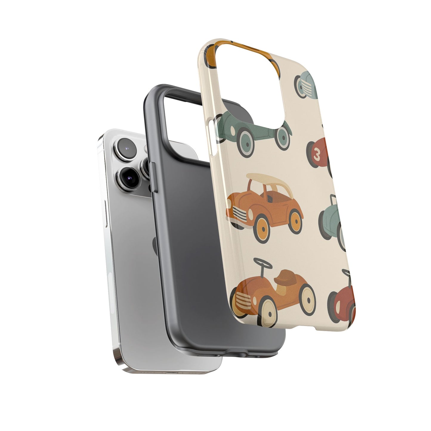 Vintage Car Phone Case, Tough Cases, Kids Gift, Car Lover Accessory, Retro Style, Phone Protection, Unique Design, pedal cars
