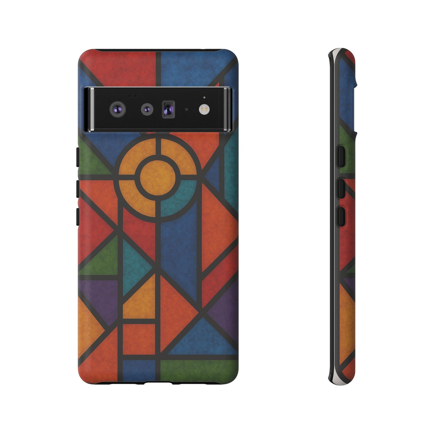 Colorful Stained Glass Phone Case, Artistic Phone Cover, Vibrant Protective Case, Unique Gift for Art Lovers, Stylish Smartphone Accessory