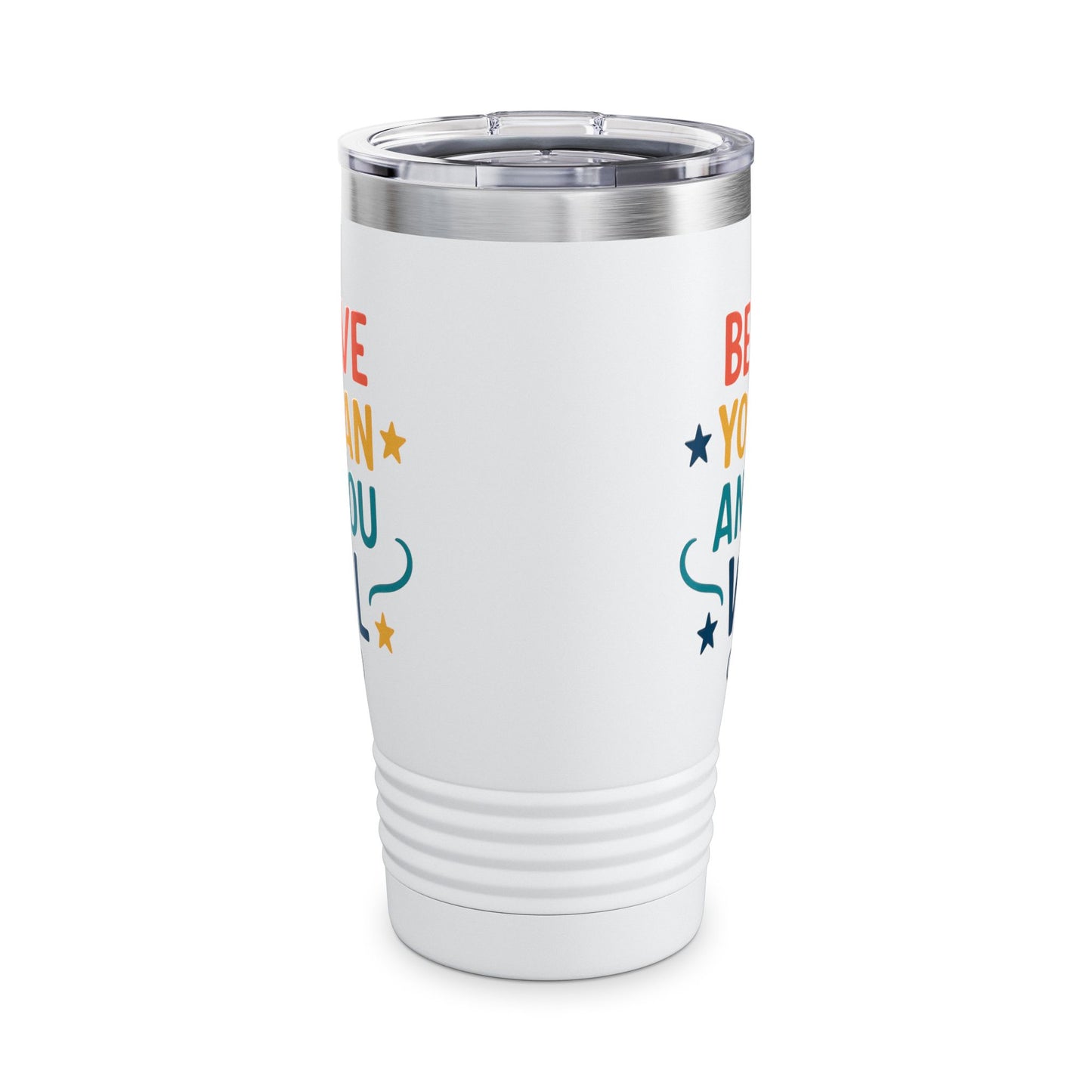 Inspirational Ringneck Tumbler - Believe You Can and You Will, Motivational Travel Mug, Great Gift for Dreamers, Perfect for On-the-Go [...]