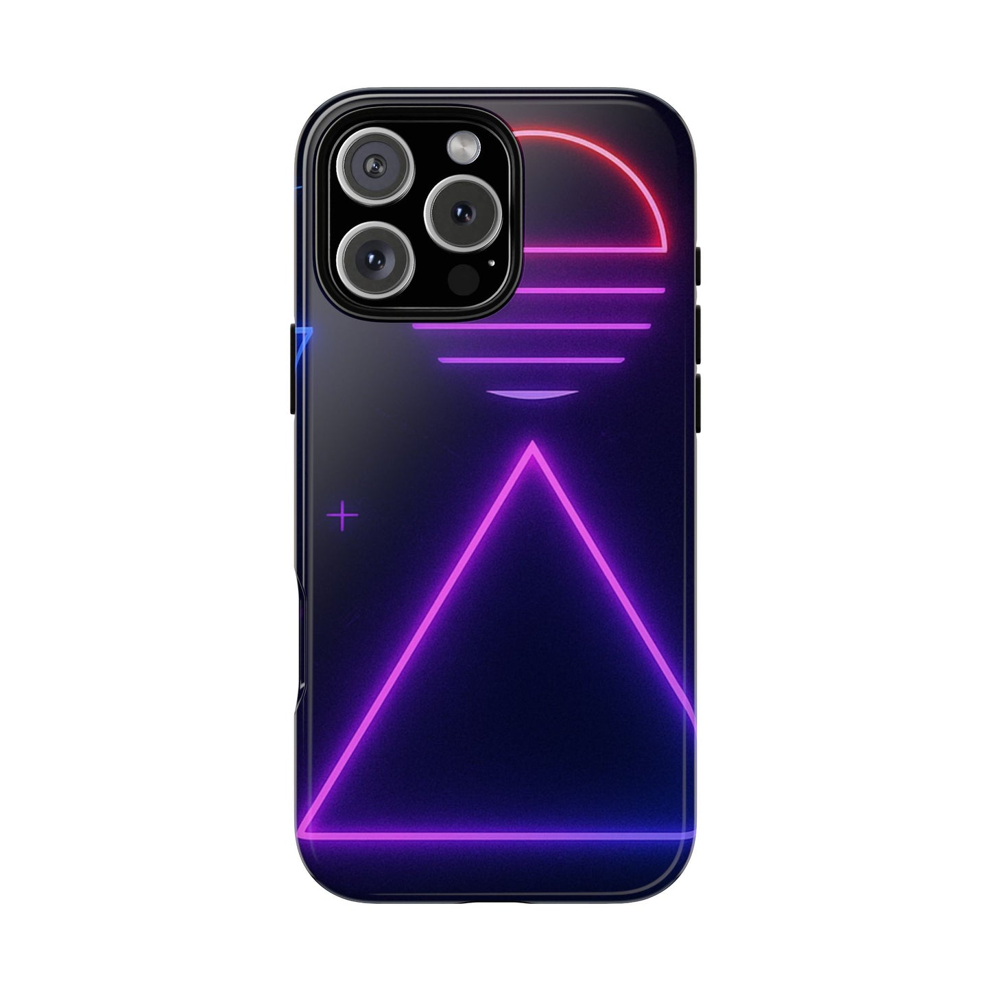 Retro Neon Phone Case, Tough Cases for iPhone, 80s Aesthetic Phone Cover, Abstract Neon Design, Gift for Tech Lovers