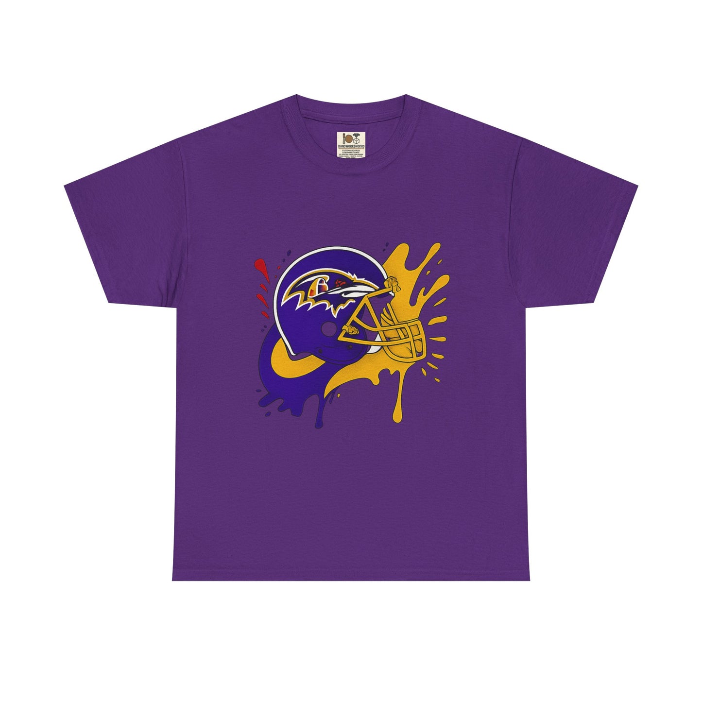 Baltimore Ravens Paint Splash Unisex Heavy Cotton Tee, Sports T-shirt, Football Fan Gift, Game Day Apparel, Team Pride Shirt