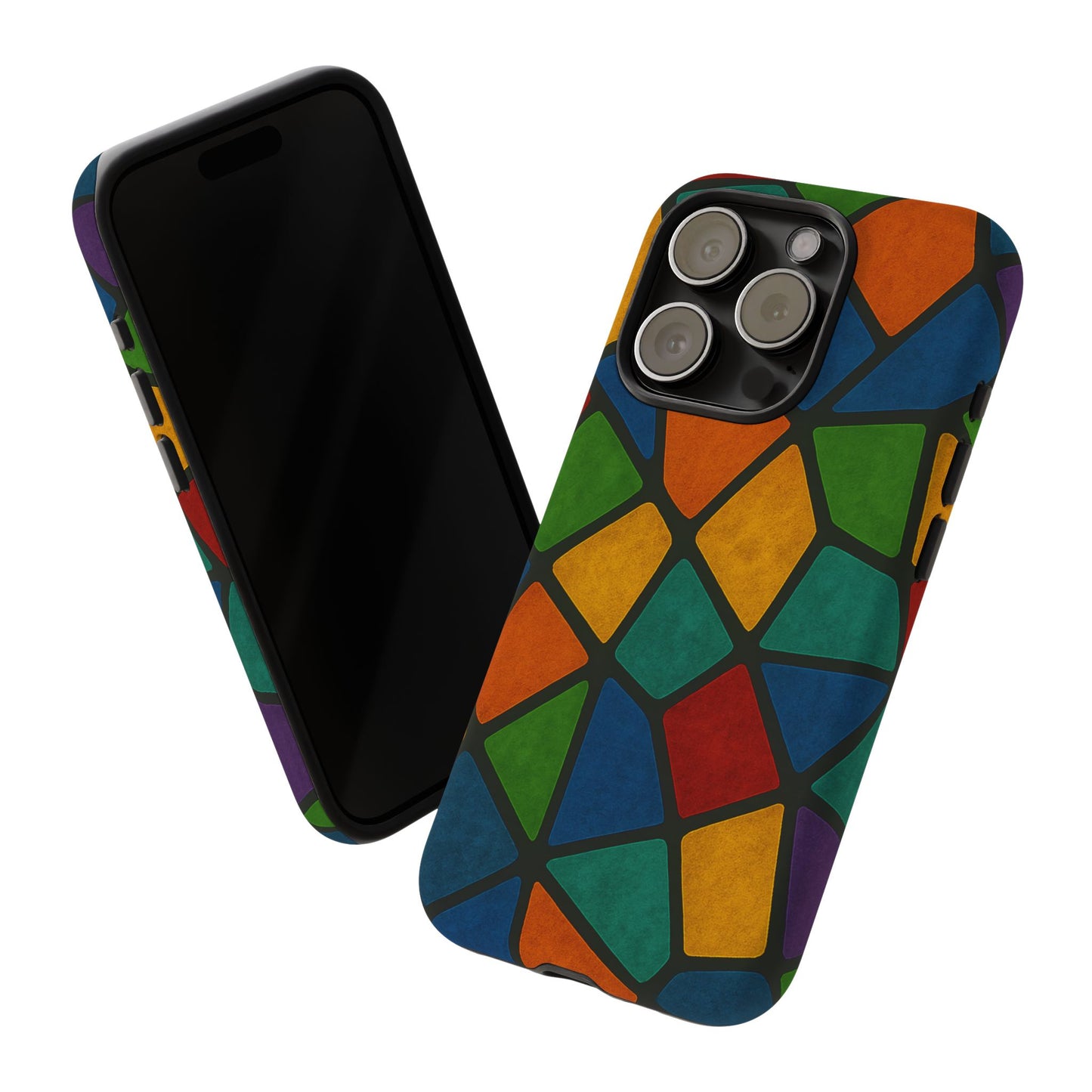 Colorful Mosaic Phone Case, Tough Cell Phone Cover, Vibrant Smartphone Protector, Unique Gift for Weddings, Birthday, Holidays