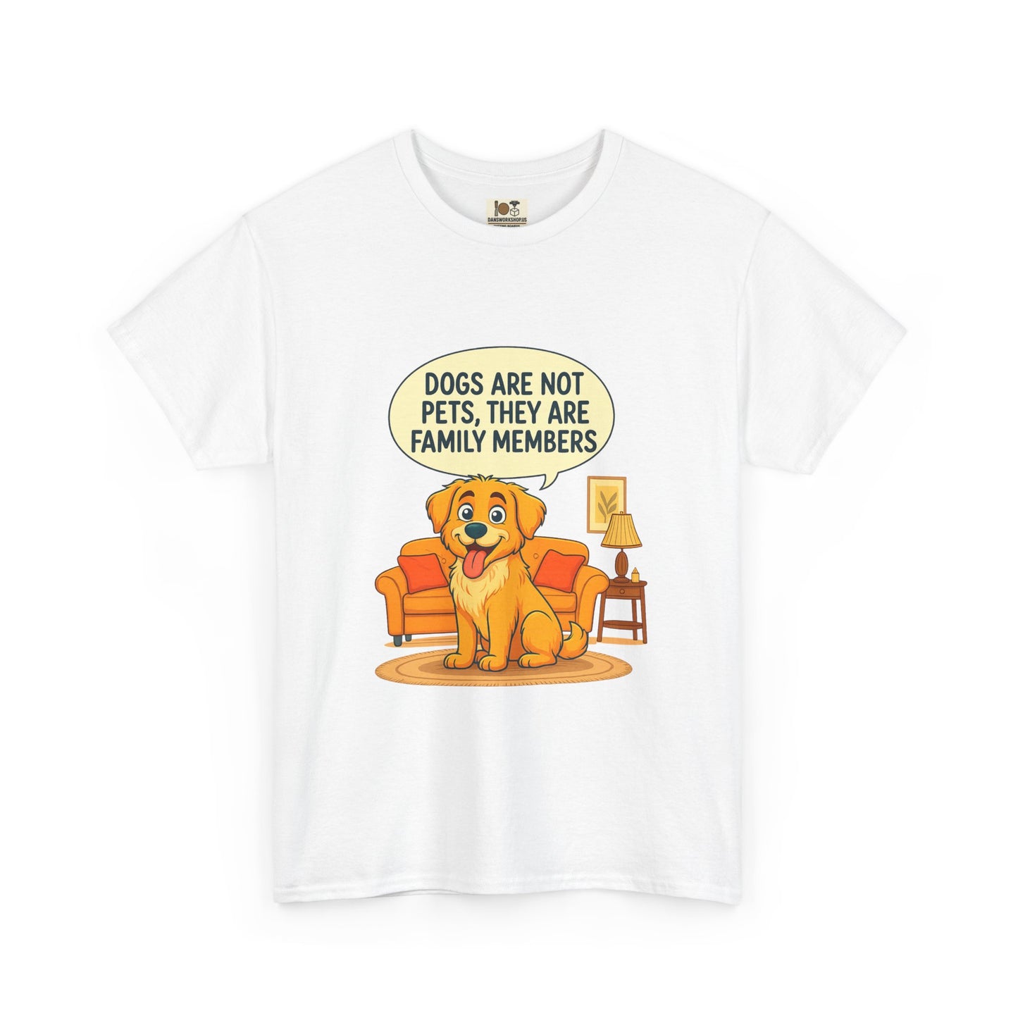 Family Member Dog Tee - Unisex Heavy Cotton Shirt, Pet Lover Gift, Birthday Gift, Casual Wear, Animal Lover Apparel