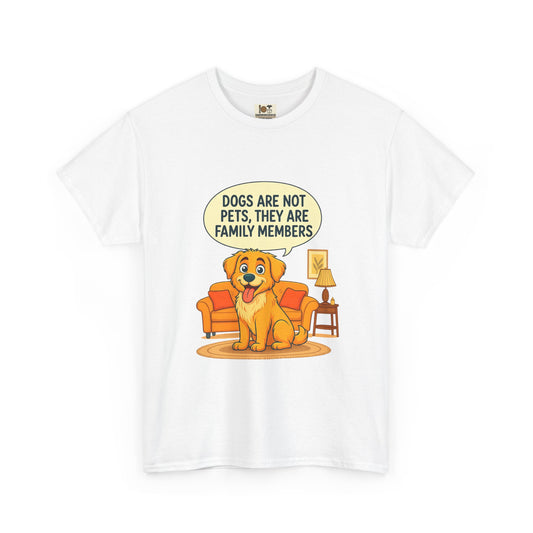 Family Member Dog Tee - Unisex Heavy Cotton Shirt, Pet Lover Gift, Birthday Gift, Casual Wear, Animal Lover Apparel